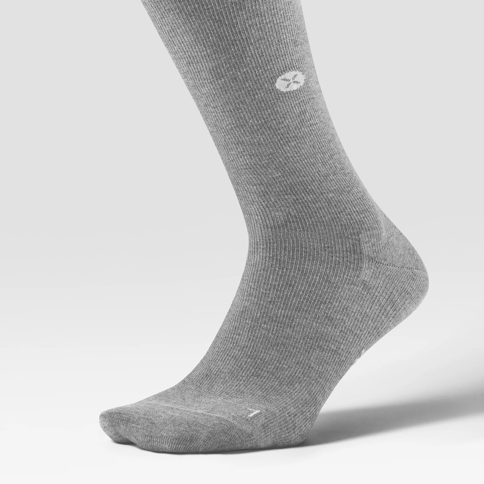 Cotton Everyday Socks Women | Mid Grey / White - Image 4