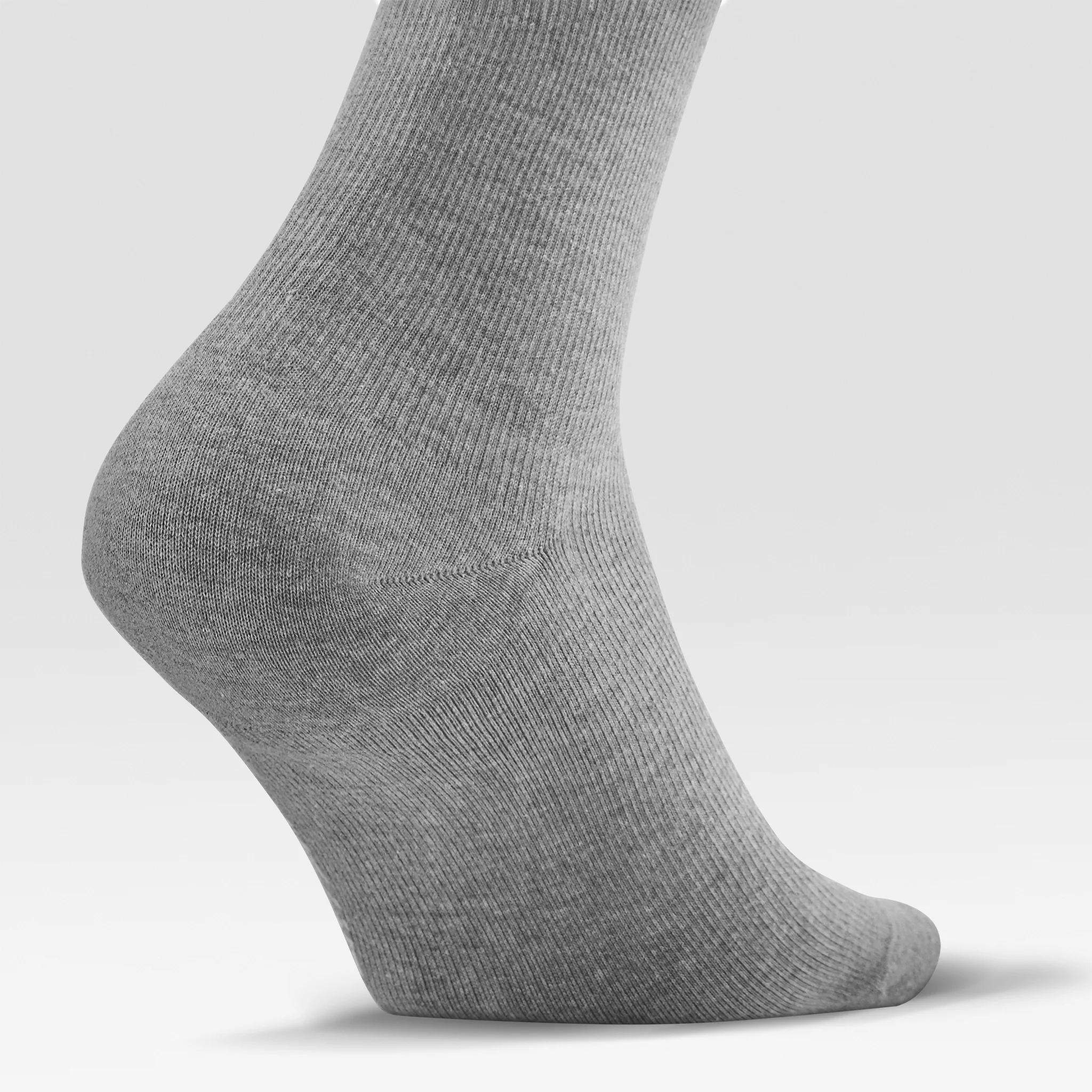 Cotton Everyday Socks Women | Mid Grey / White - Image 5