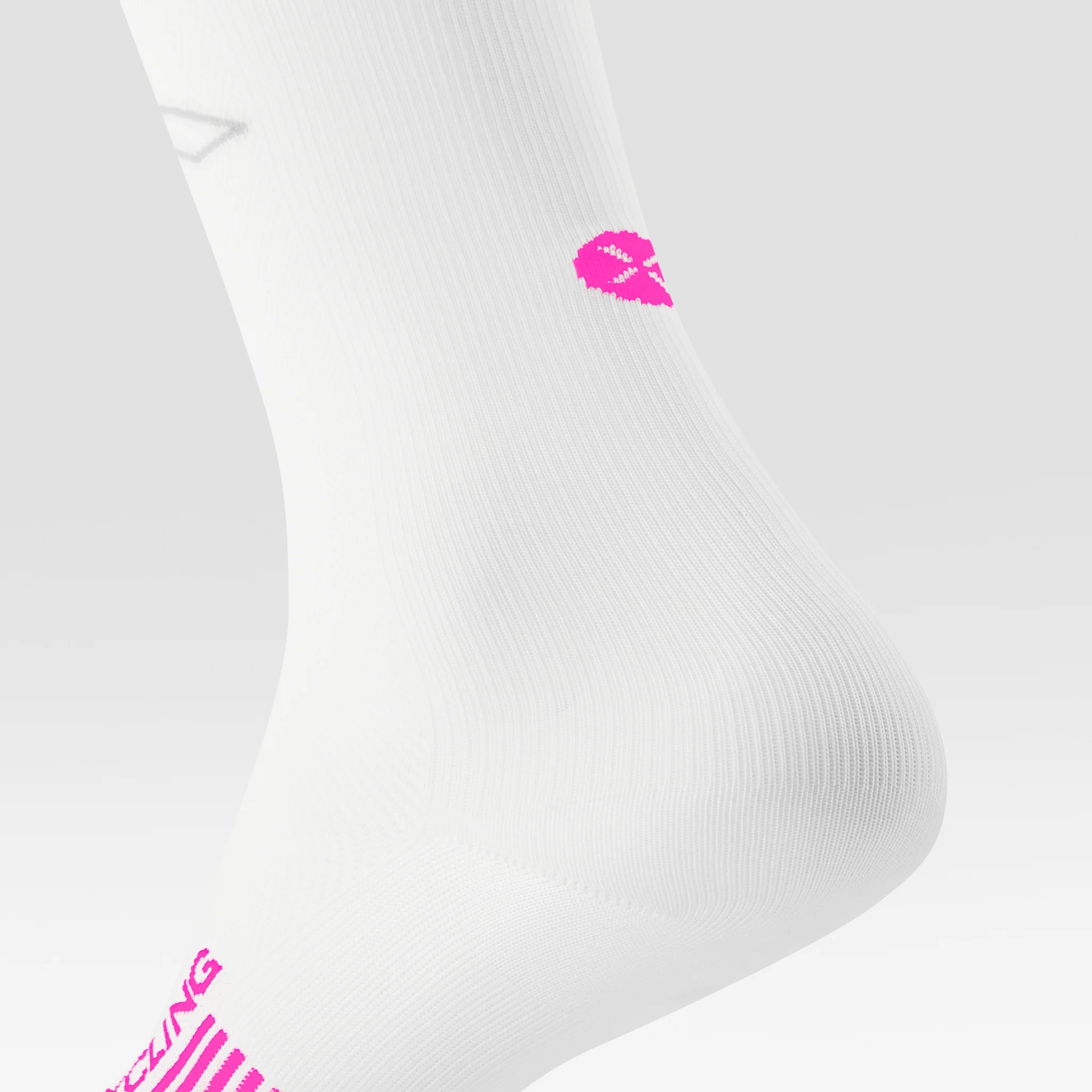 Cycling Socks Women | White / Pink Fluo - Image 5