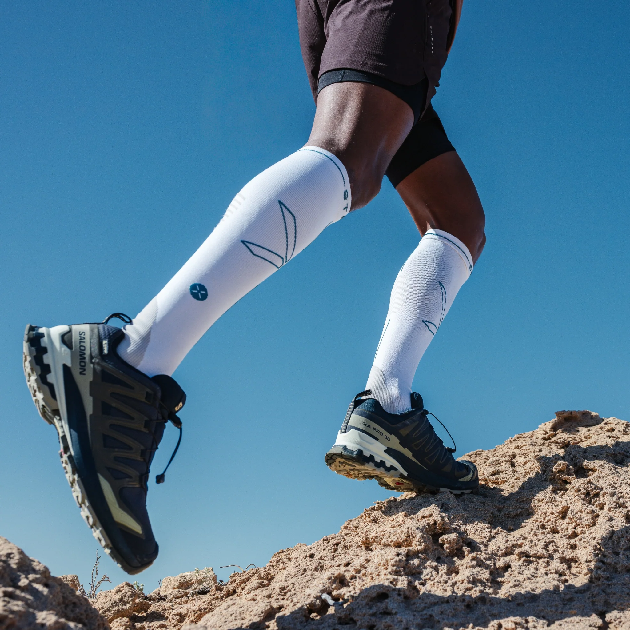 Dryarn® Hiking Socks Men | White / Petrol - Image 7