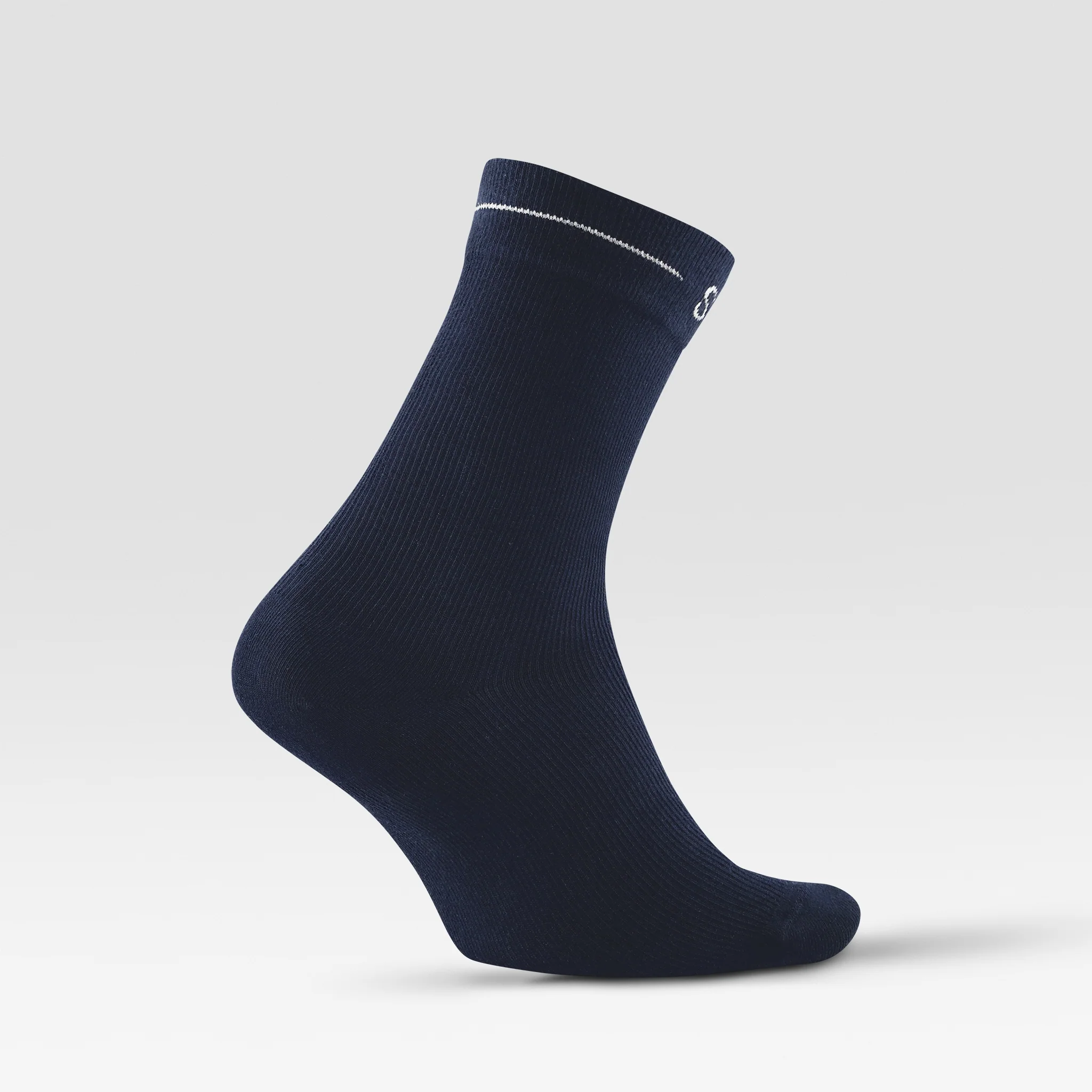 Cotton Everyday Ankle Socks Men 2-Pack | Navy / White - Image 4