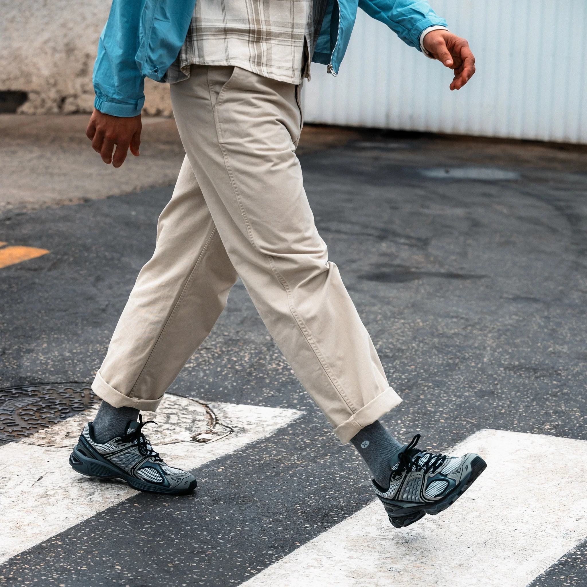 Cotton Everyday Socks Men | Mid Grey / White - Image 6