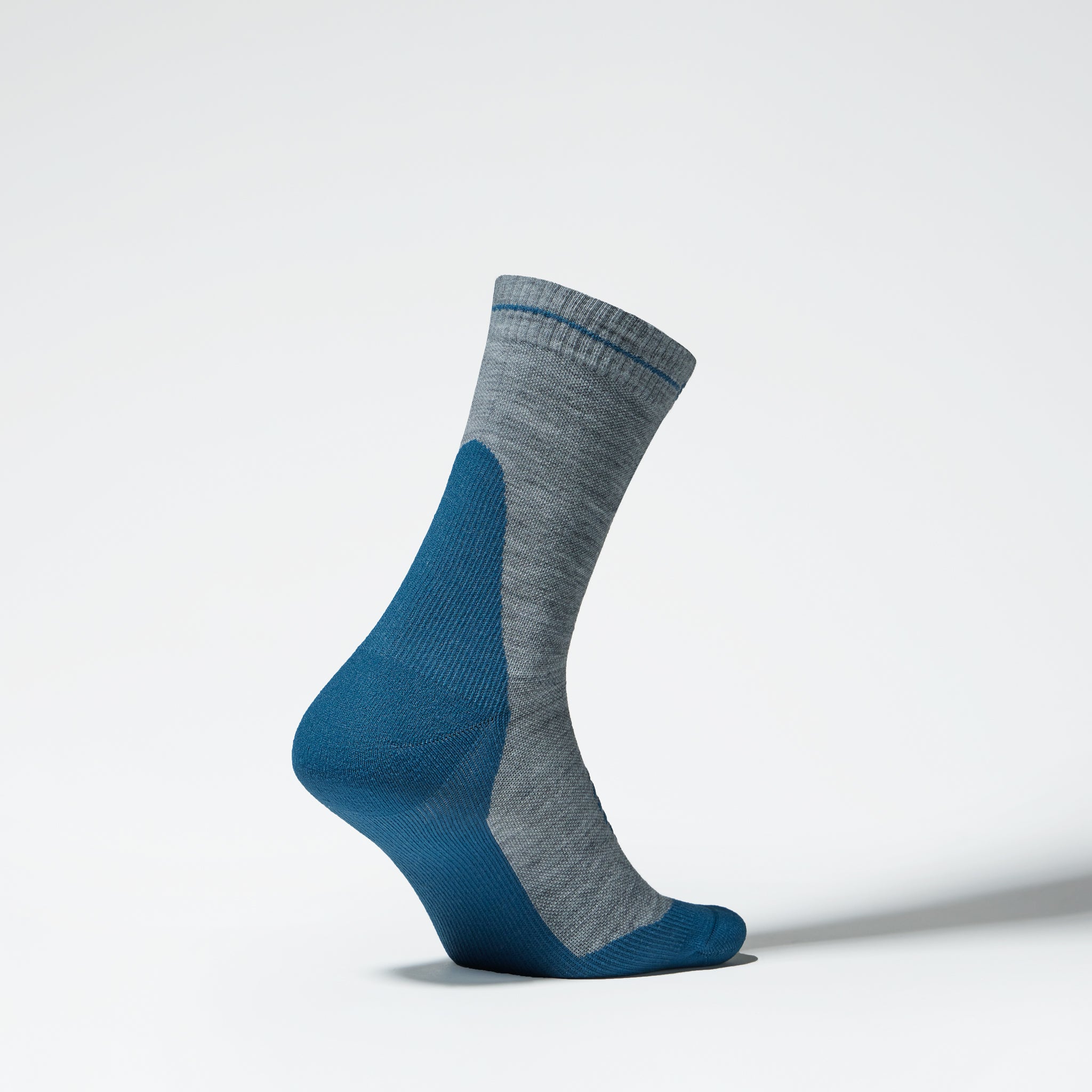 Merino Hiking Ankle Socks Men | Silver Grey / Teal - Image 3