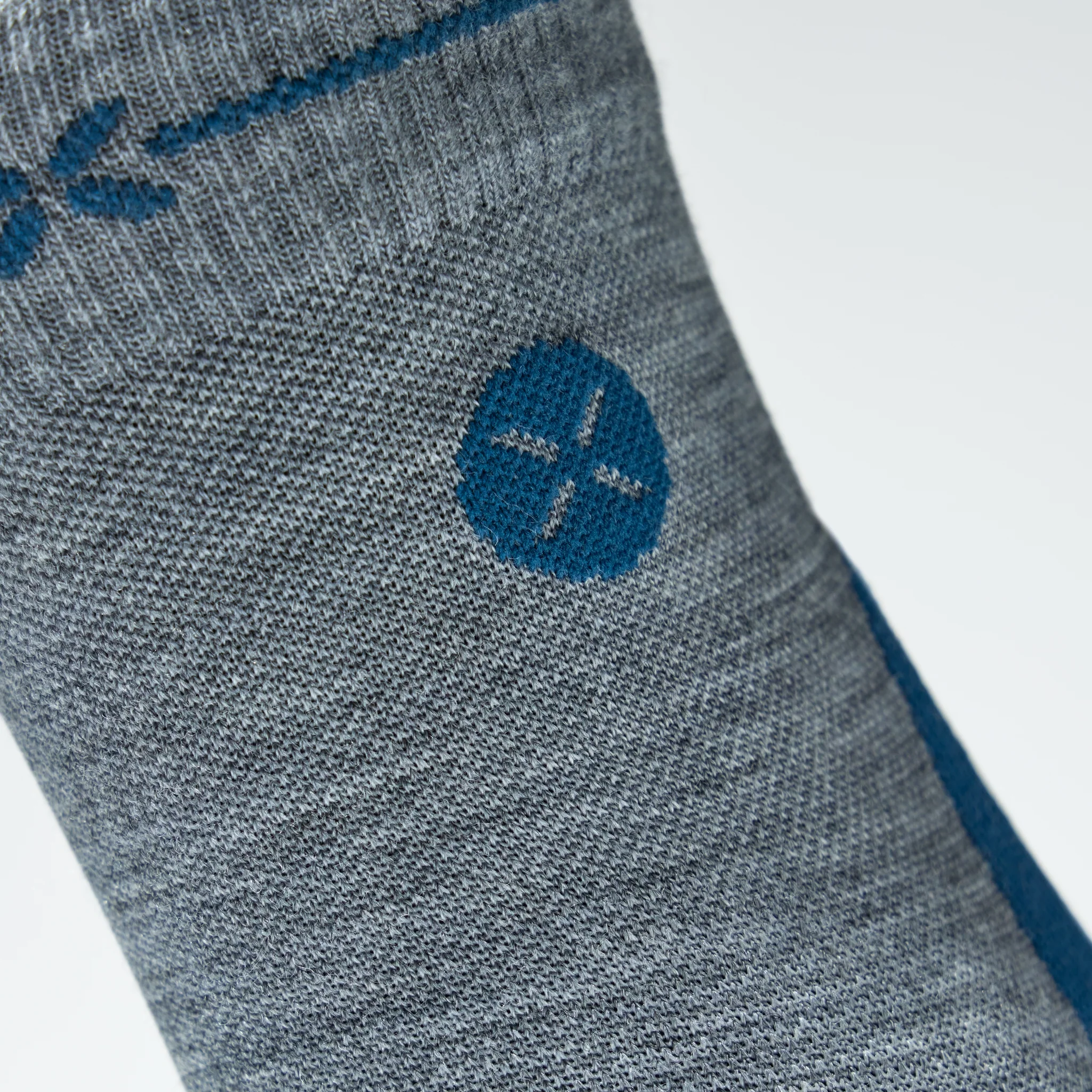 Merino Hiking Ankle Socks Women | Silver Grey / Teal - Image 5