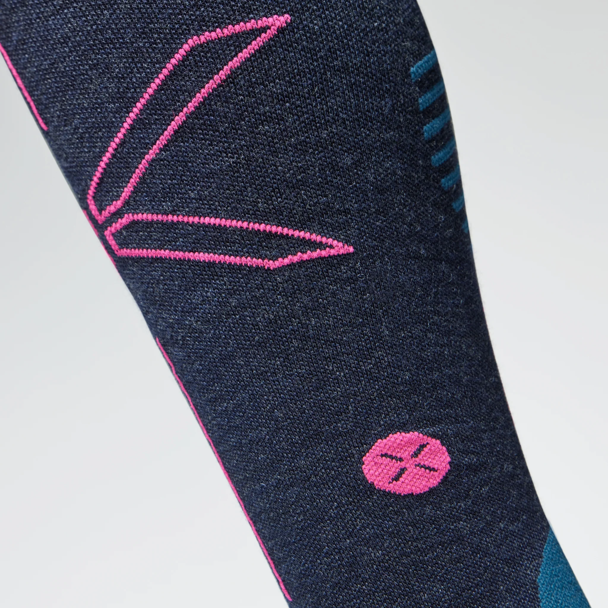 Merino Hiking Socks Women | Dark Blue / Pink - Image 5