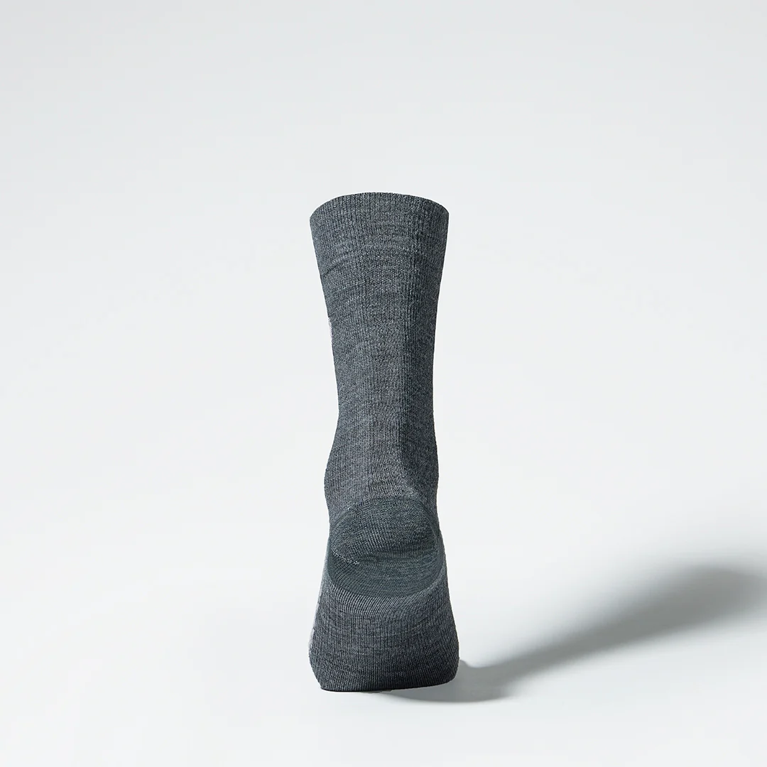 Merino Everyday Mid Calf Socks Women 3-Pack | Mid Grey / Pink - Image 3