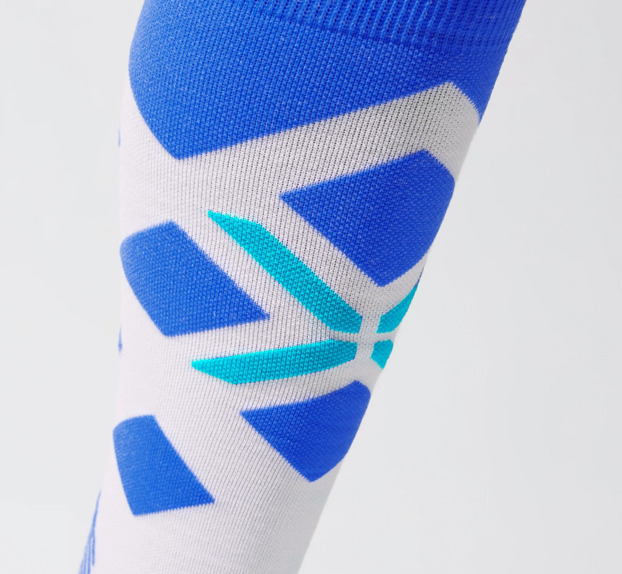 Merino Skiing Socks Men | White / Cobalt - Image 4