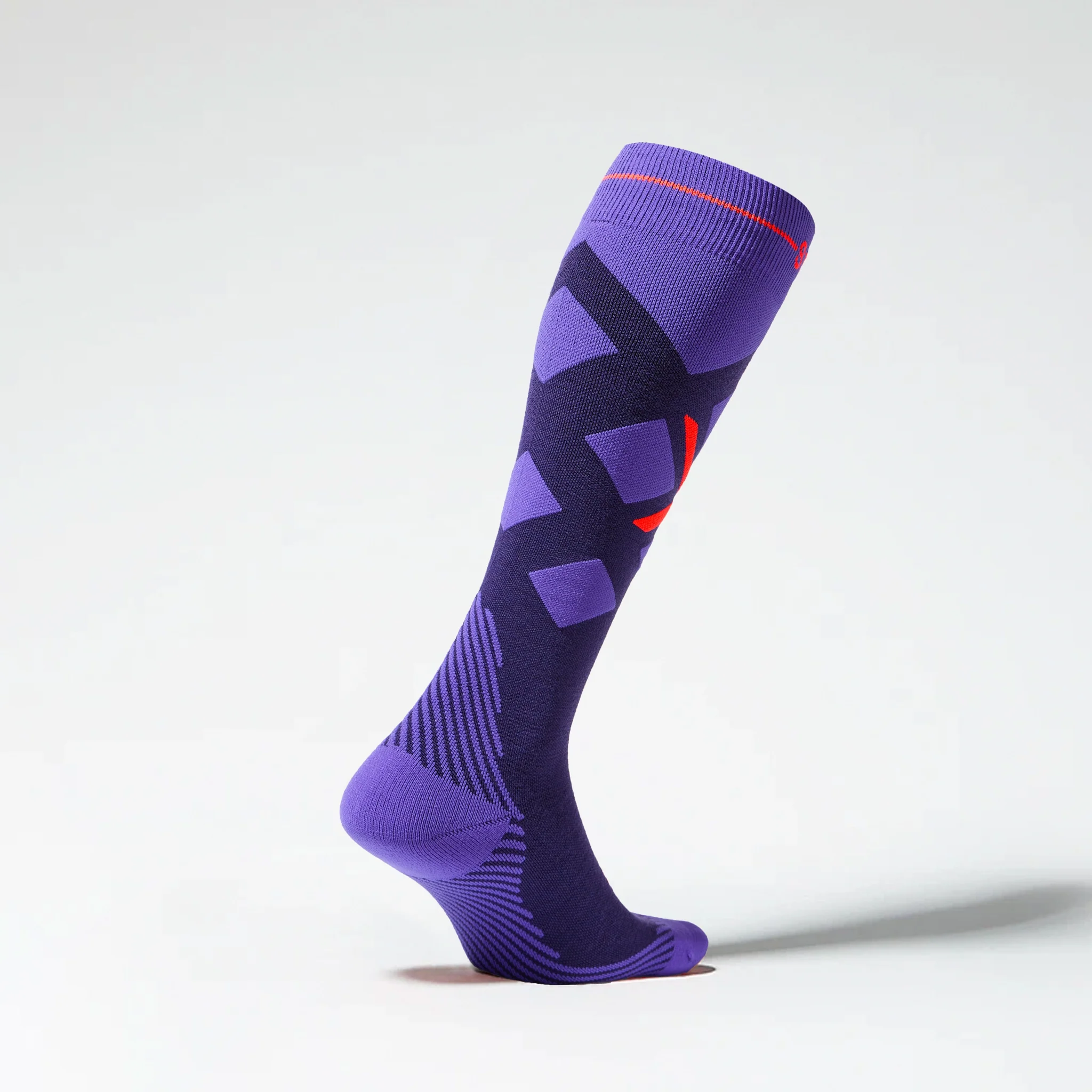 Merino Skiing Socks Women | Purple / OrangeFluo - Image 3