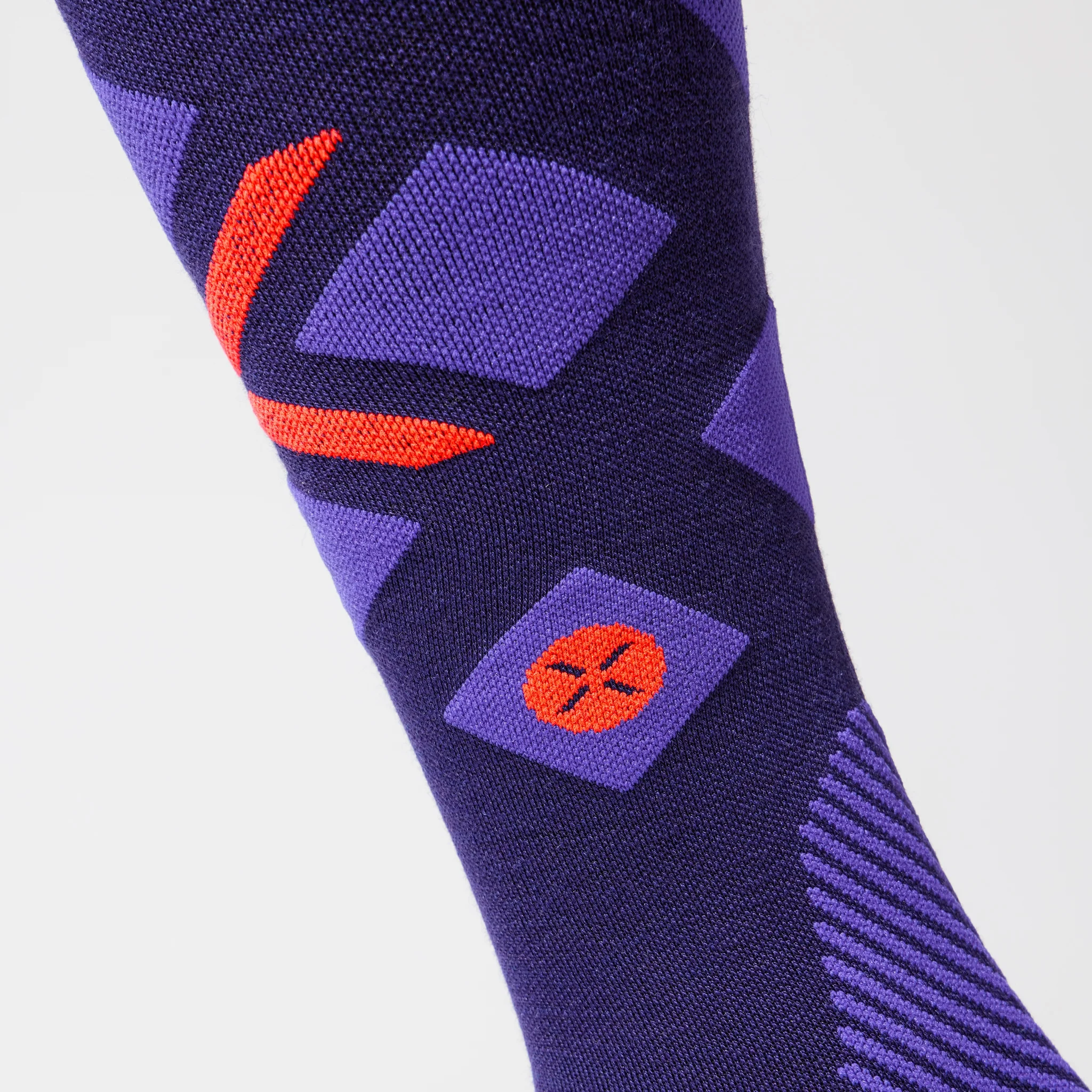 Merino Skiing Socks Women | Purple / OrangeFluo - Image 4