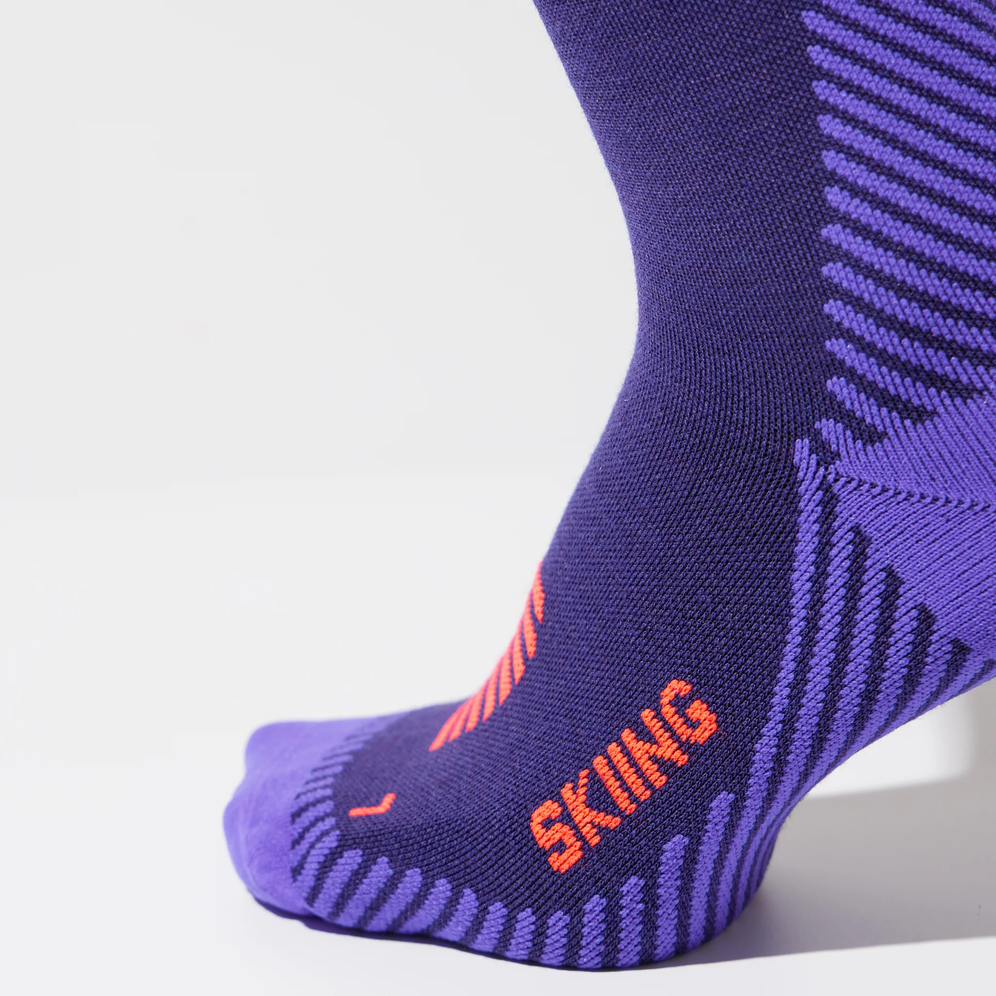Merino Skiing Socks Women | Purple / OrangeFluo - Image 5