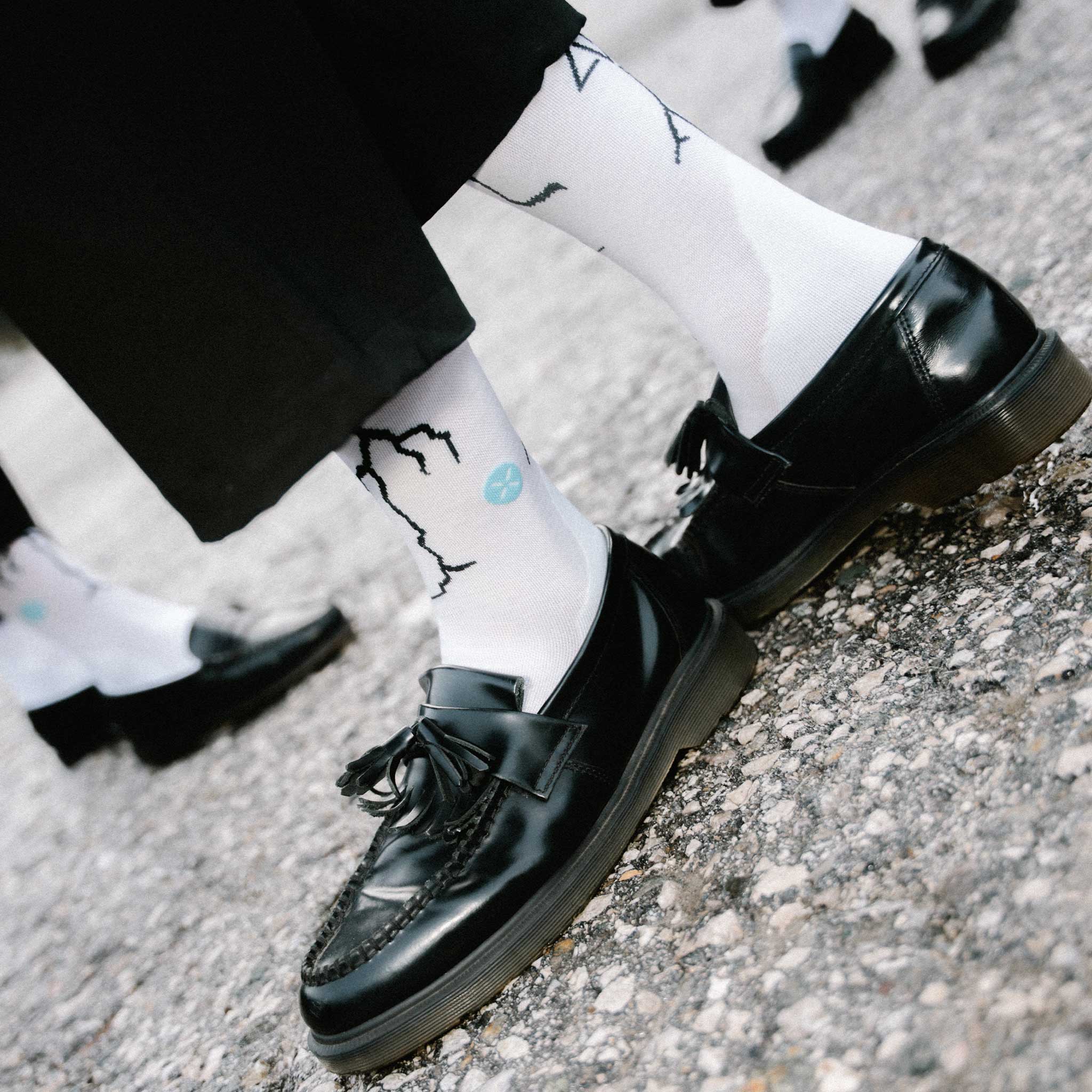 Merino Snow Socks Women – Leon Vockensperger Edition | White / Black / Turquoise - Image 4