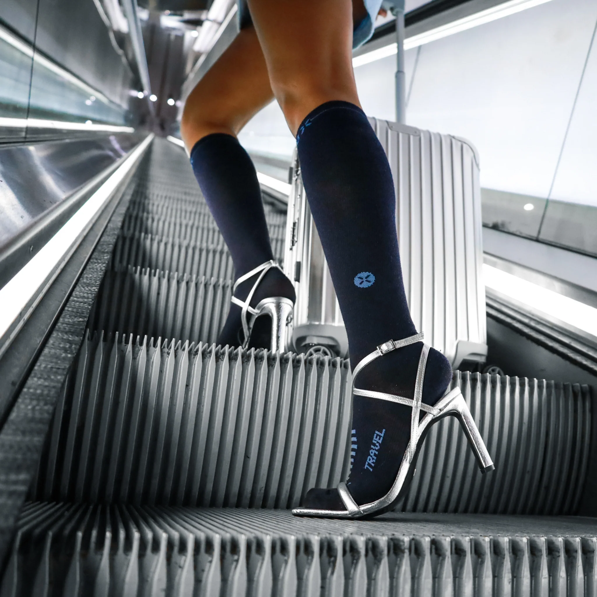 Merino Travel Socks Women | Blue / Blue - Image 6