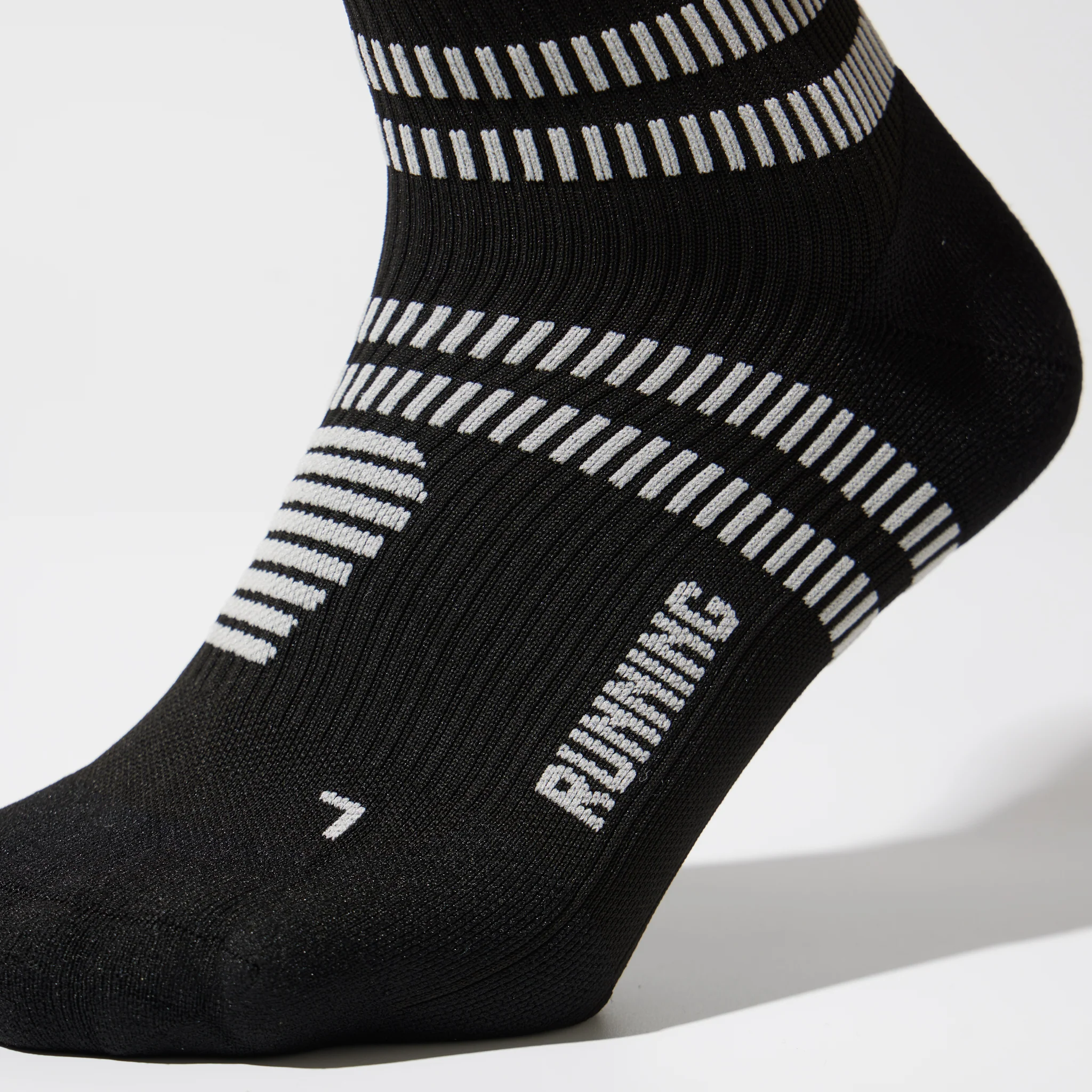 Running Ankle Socks Men 2-Pack | Black / Light Grey - Image 3