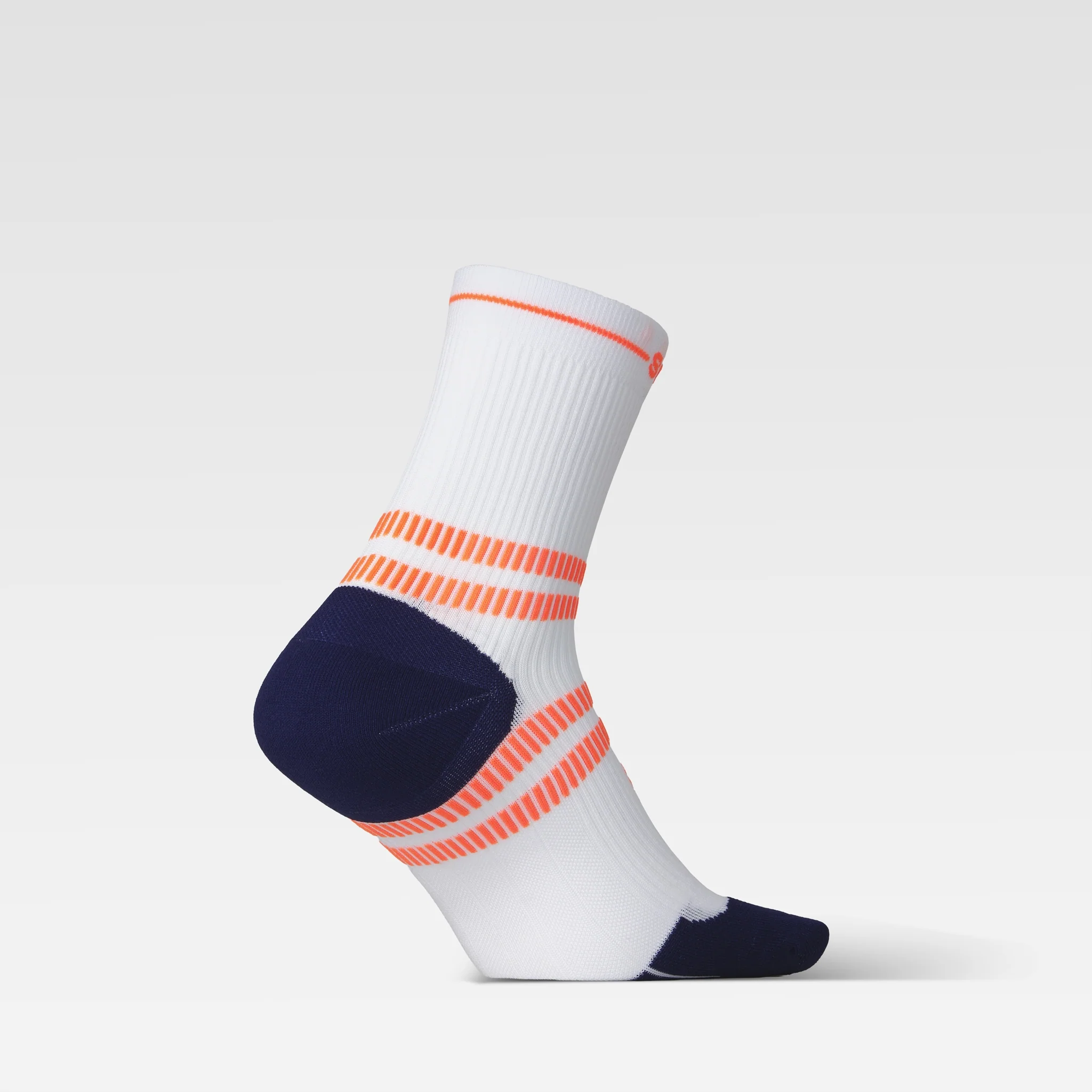 Running Ankle Socks Men | White / Orange Fluo - Image 3