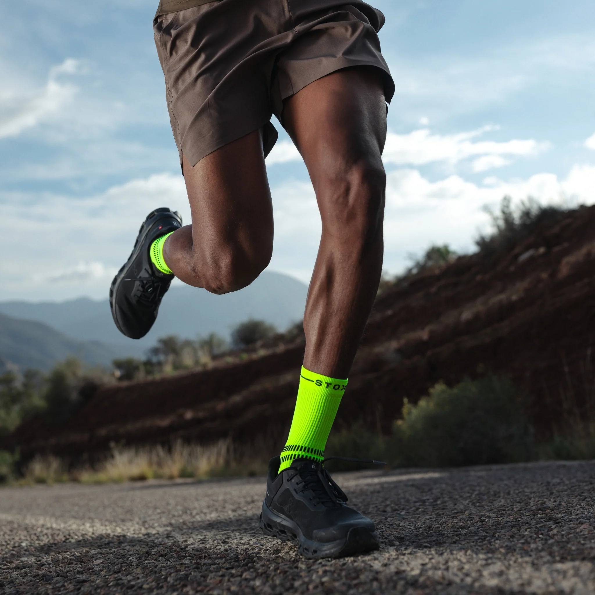 Running Ankle Socks Men | White / Orange Fluo - Image 6