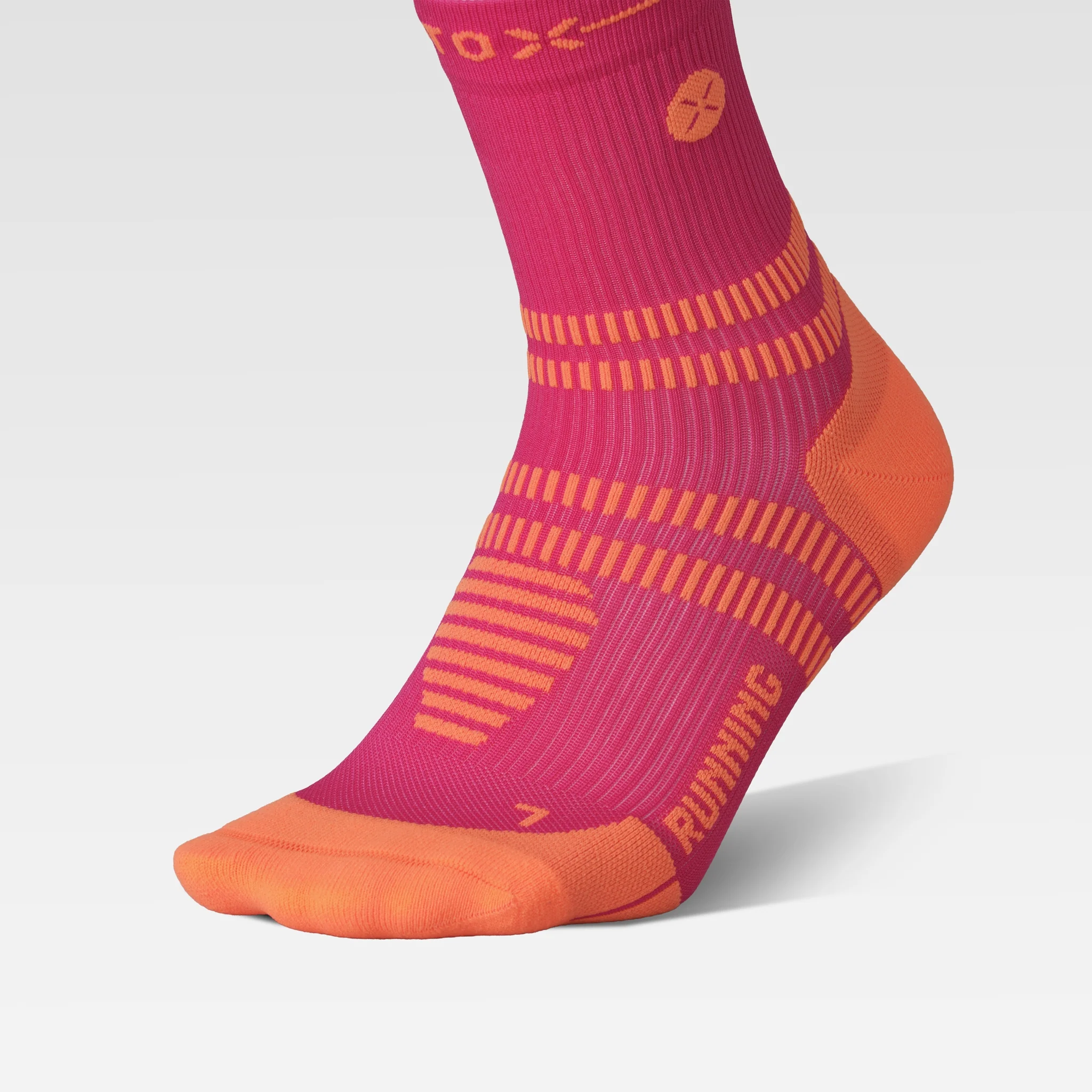 Running Ankle Socks Women | Pink Fluo / Orange - Image 5