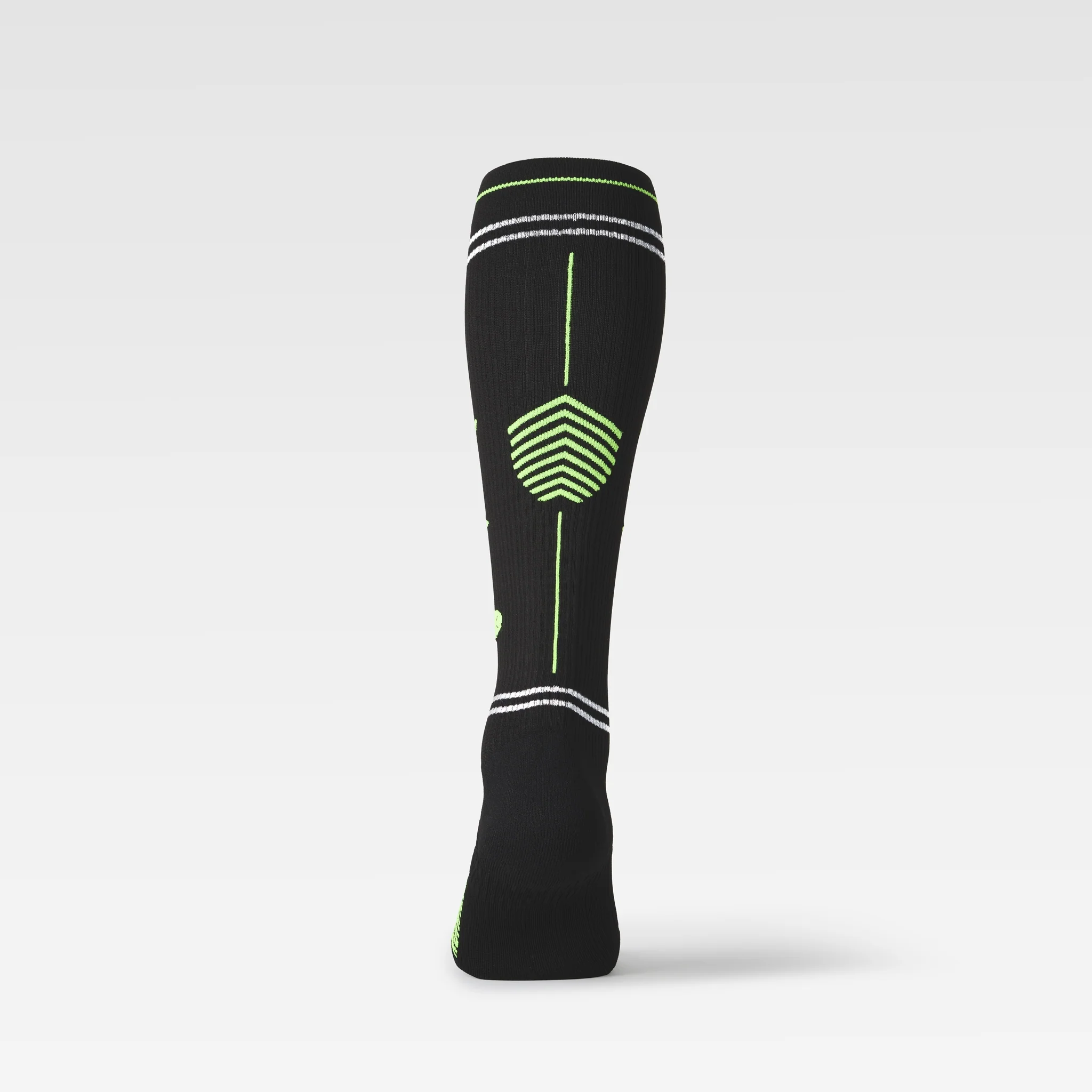 Reflective Running Socks Men | Black / Green Fluo - Image 2