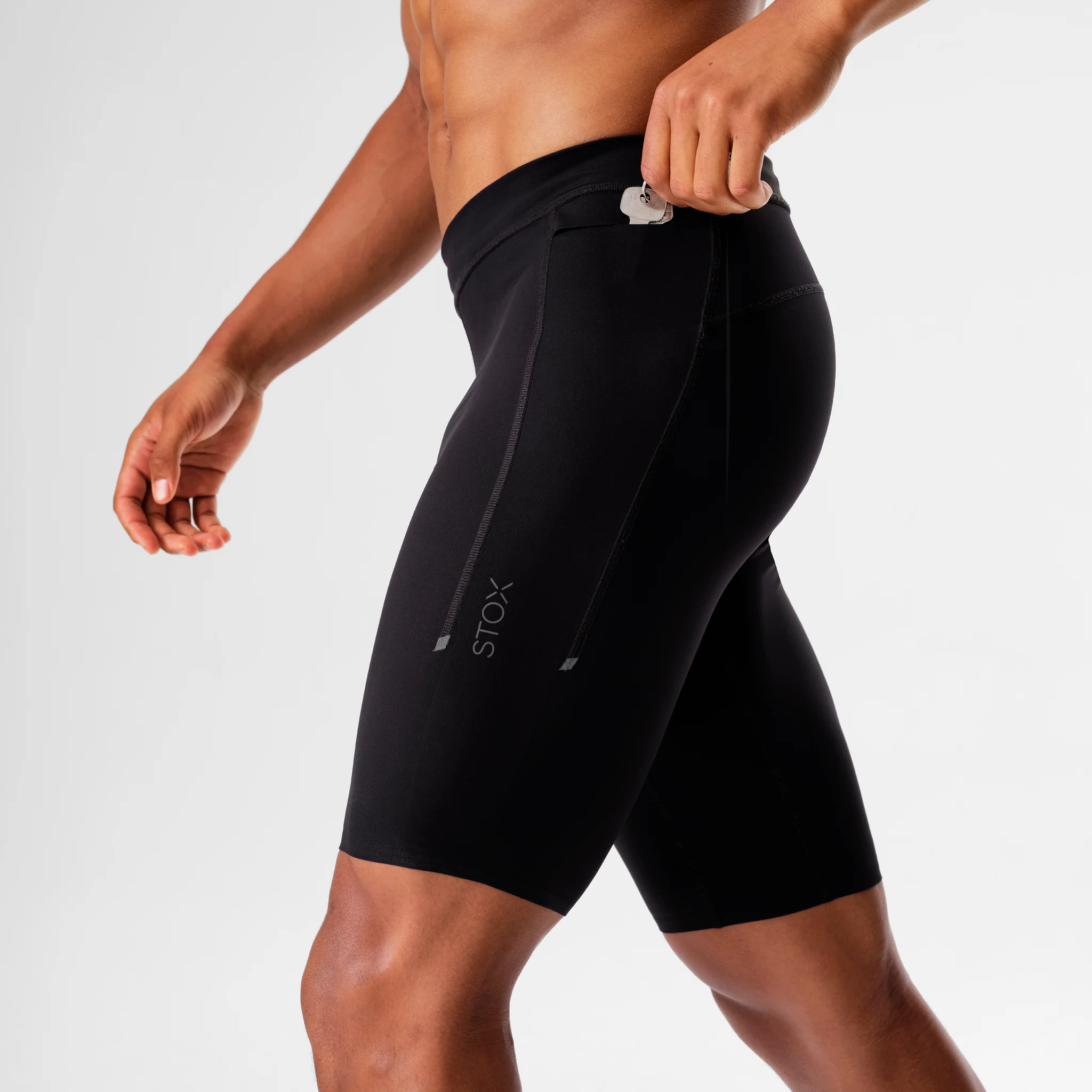 Running Shorts Men | Black / Light Grey - Image 8