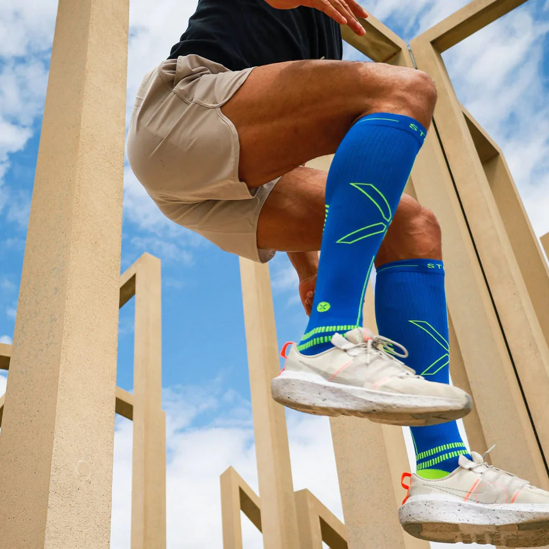Running Socks Men | Blue / Yellow - Image 4
