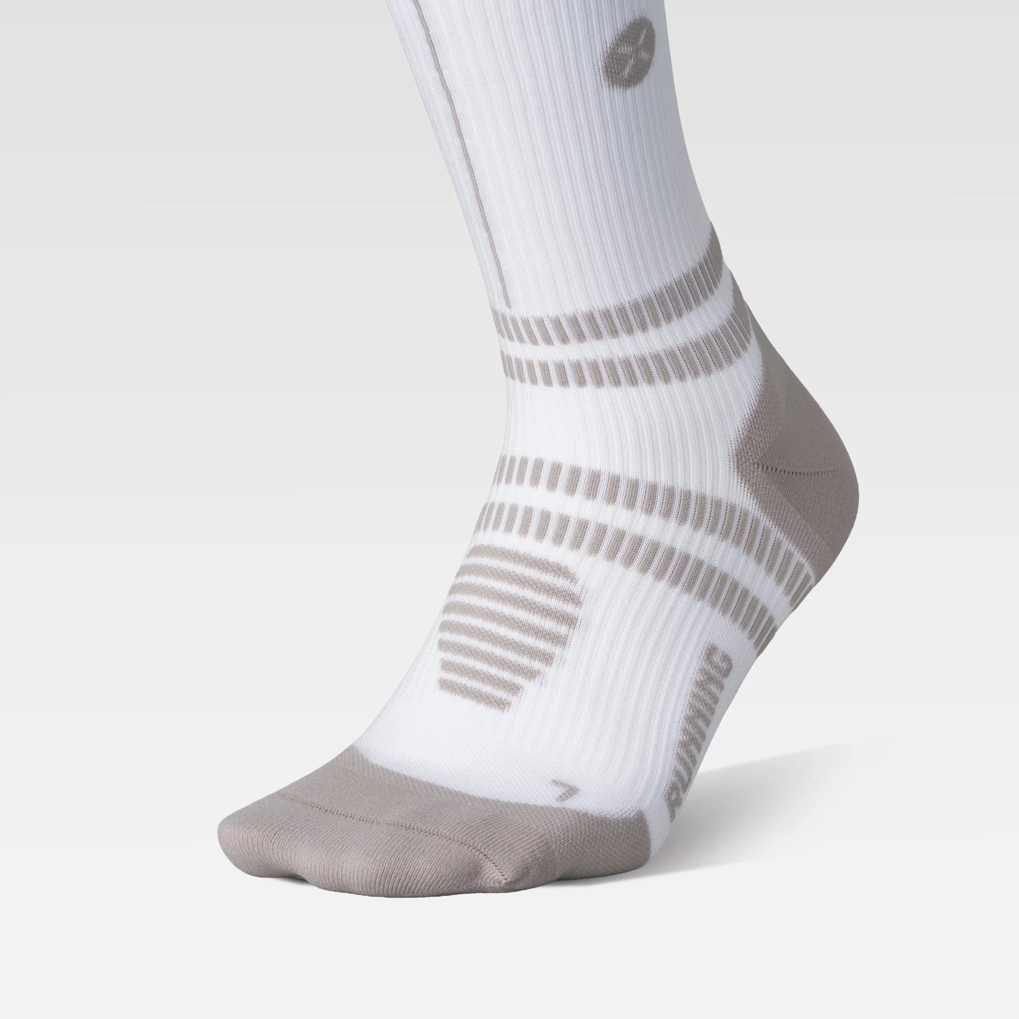 Running Socks Men | White / Grey - Image 4
