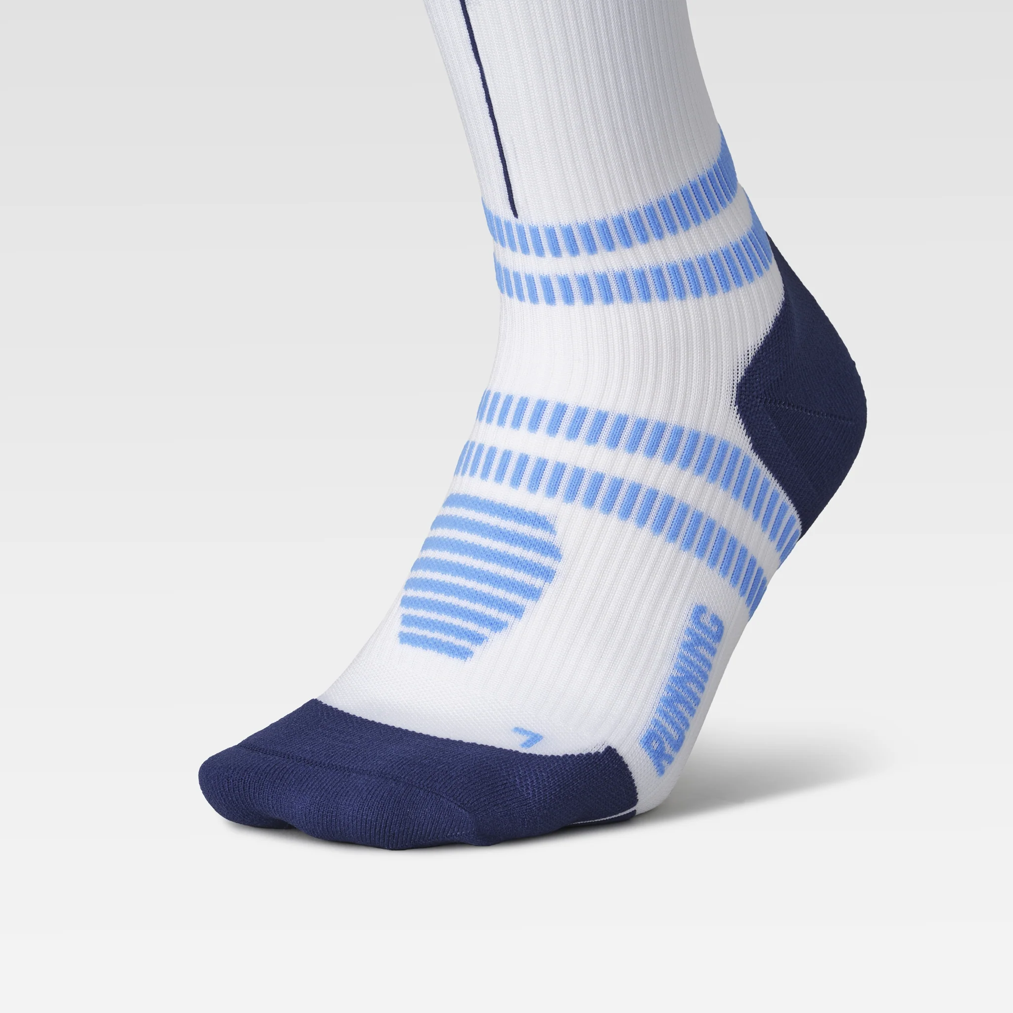 Running Socks Men | White / LightBlue - Image 4