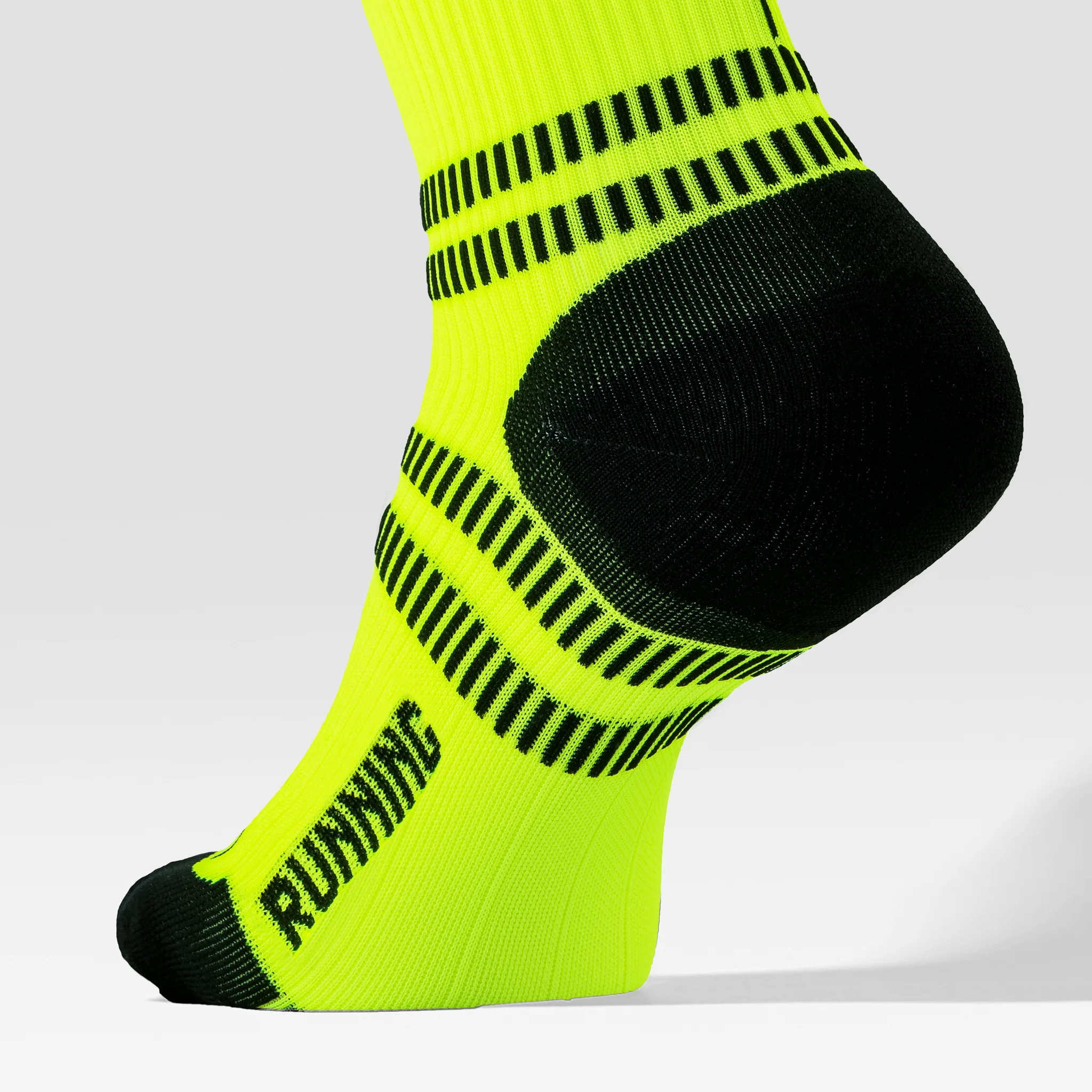 Running Socks Men | Yellow Fluo / Black - Image 4