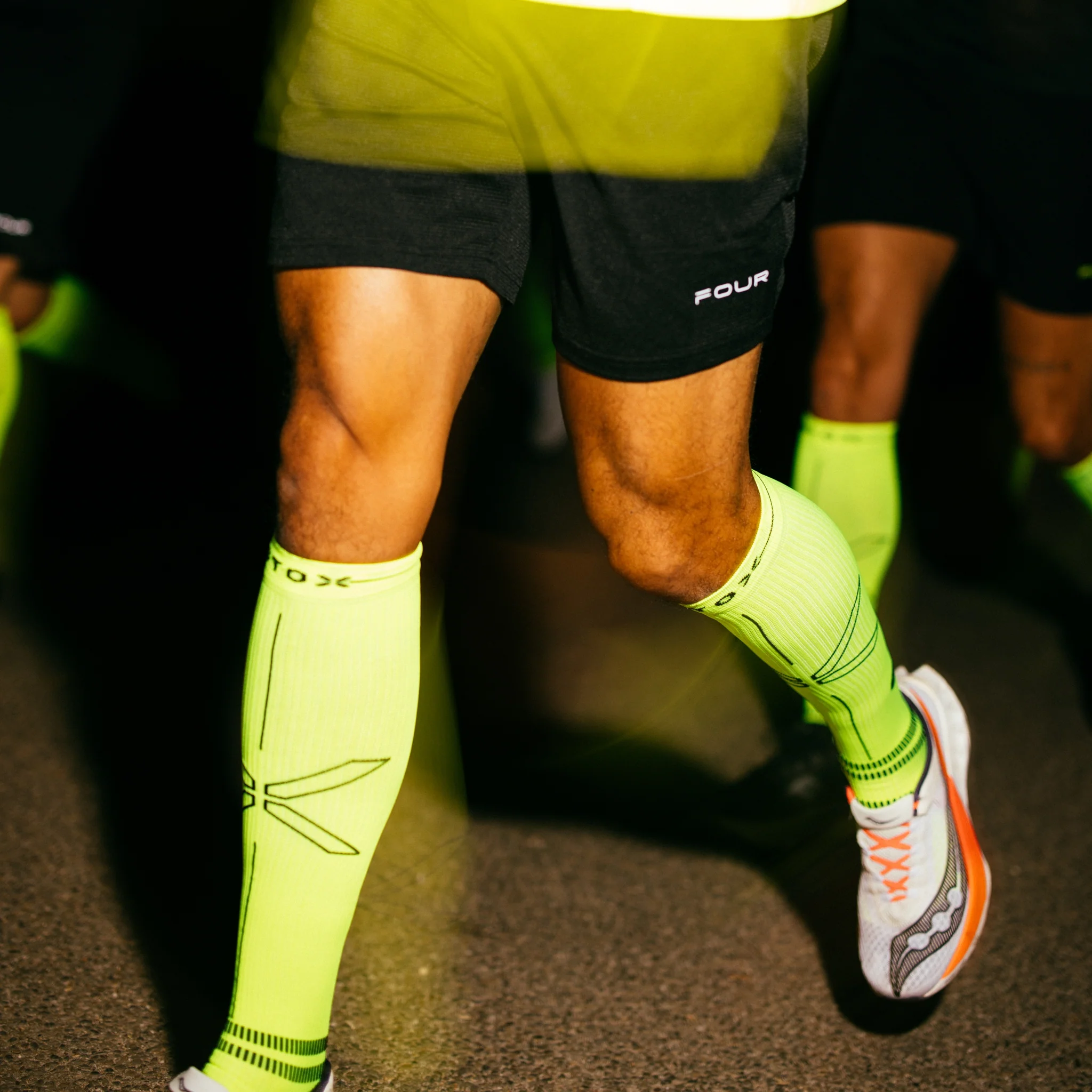 Running Socks Men | Yellow Fluo / Black - Image 6