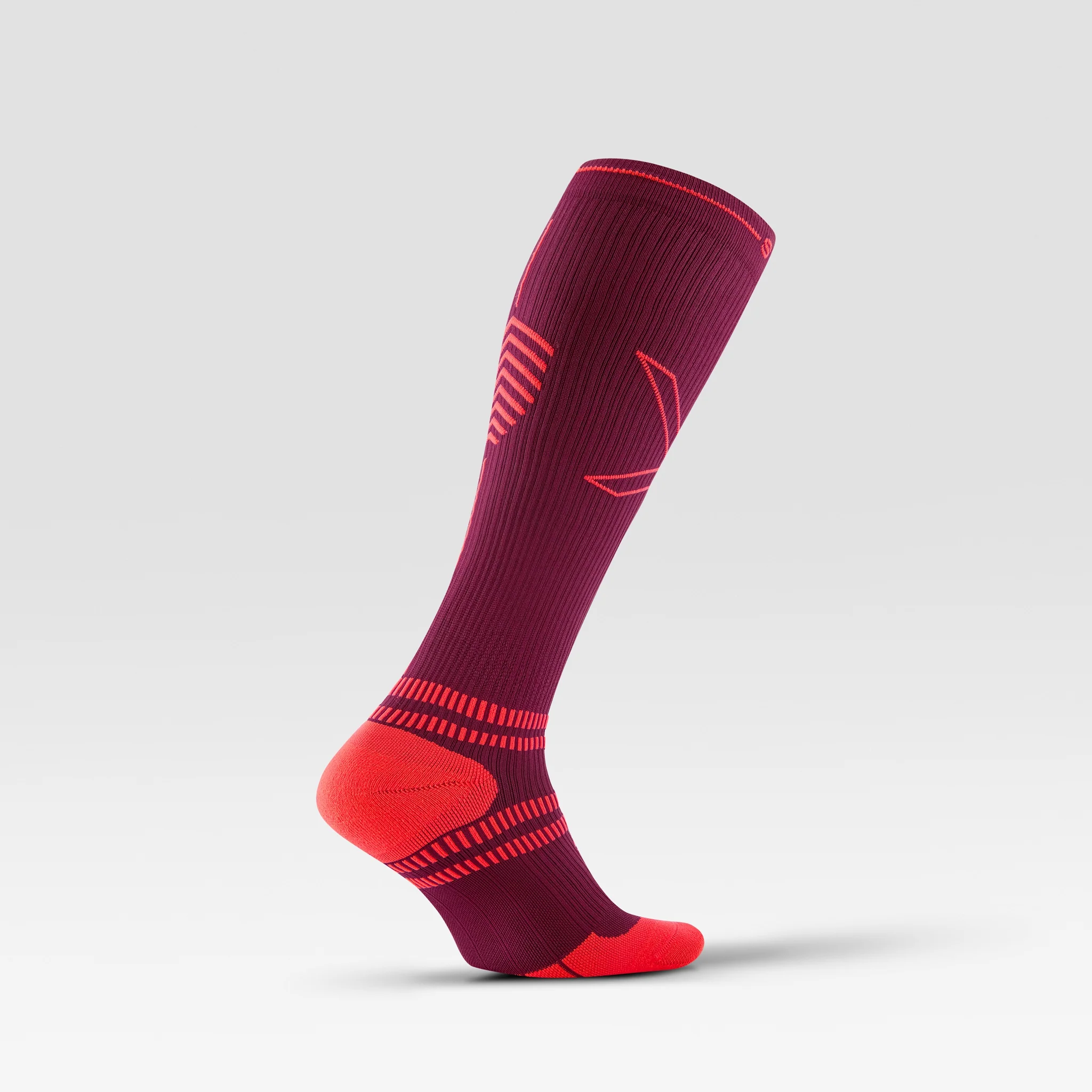 Running Socks Women | Bordeaux / Orange - Image 3