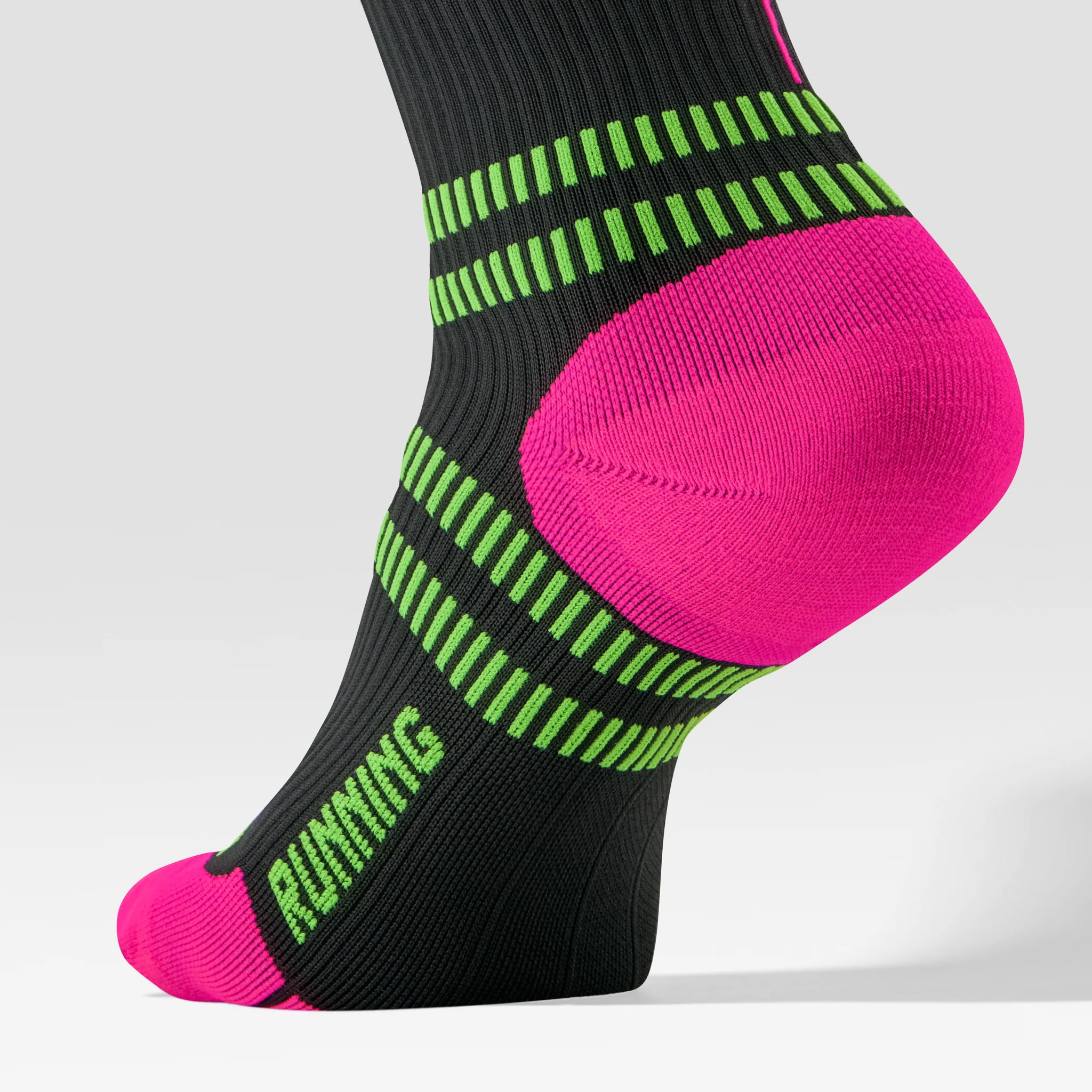 Running Socks Women | Charcoal / Fuchsia - Image 4