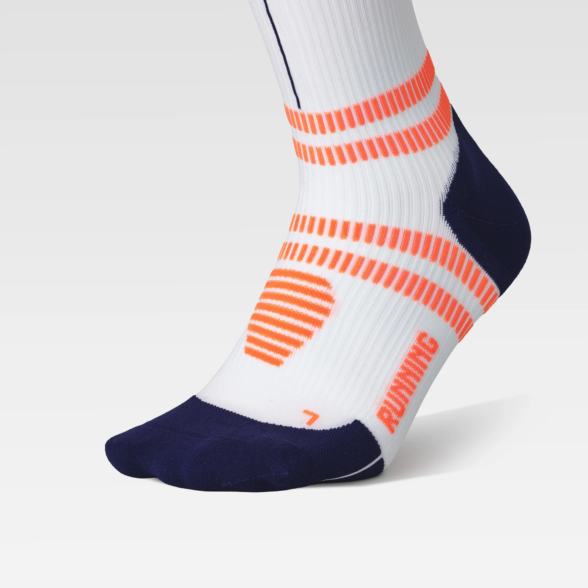 Running Socks Women | White / Orange Fluo - Image 4