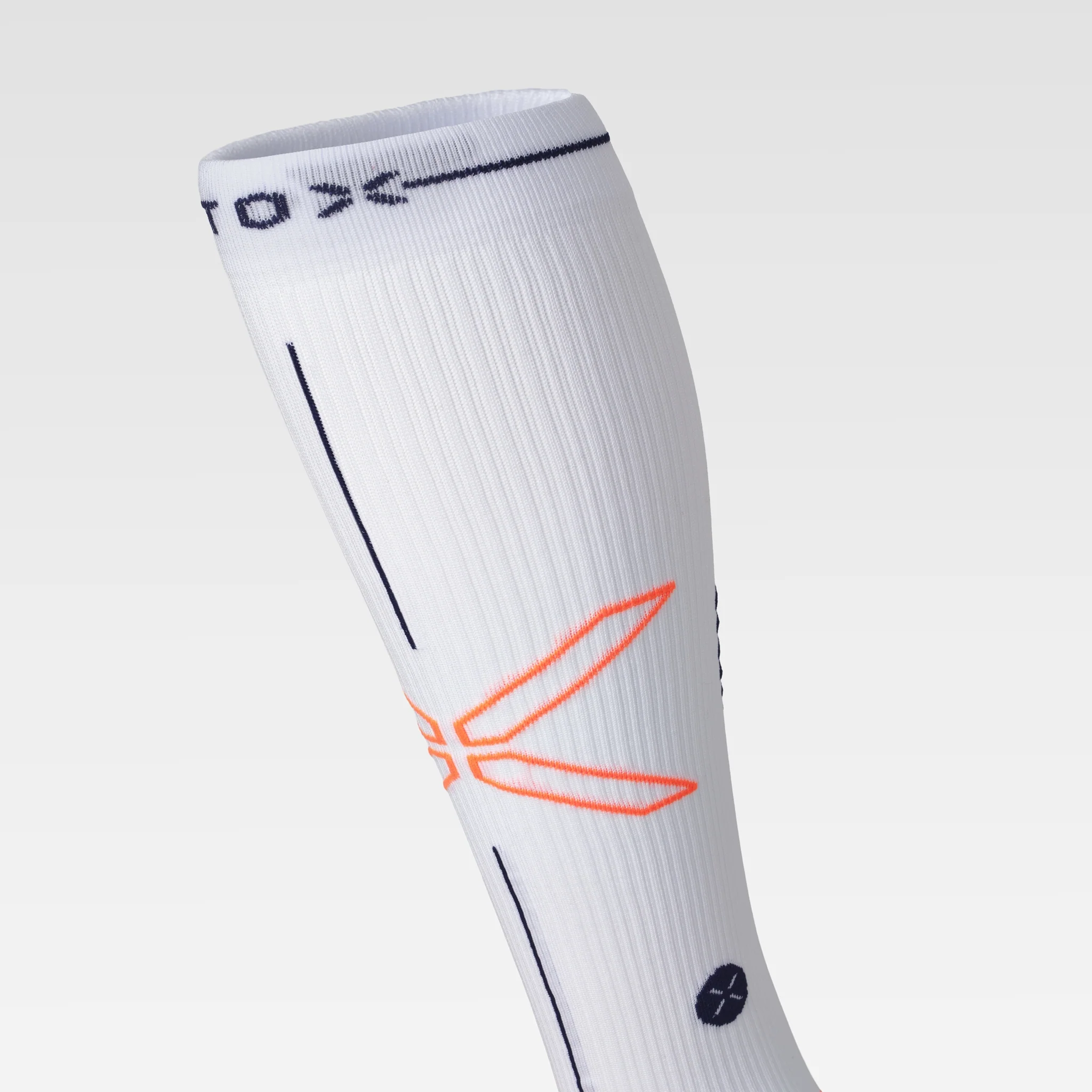 Running Socks Women | White / Orange Fluo - Image 6