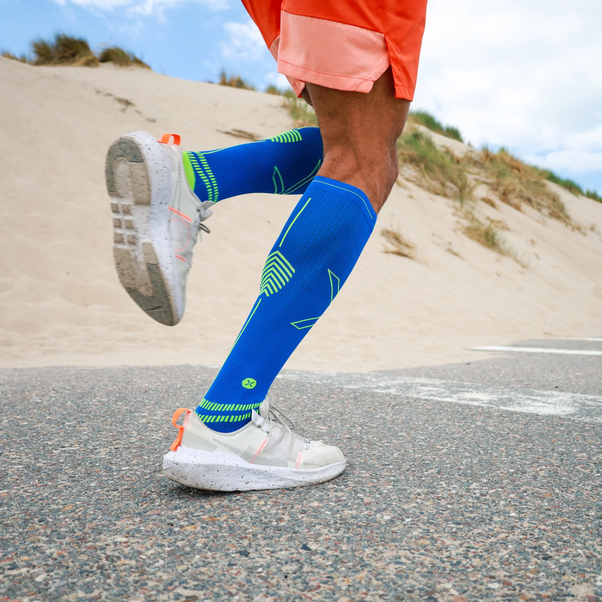 Ultralight Running Socks Men | Blue / Yellow - Image 6
