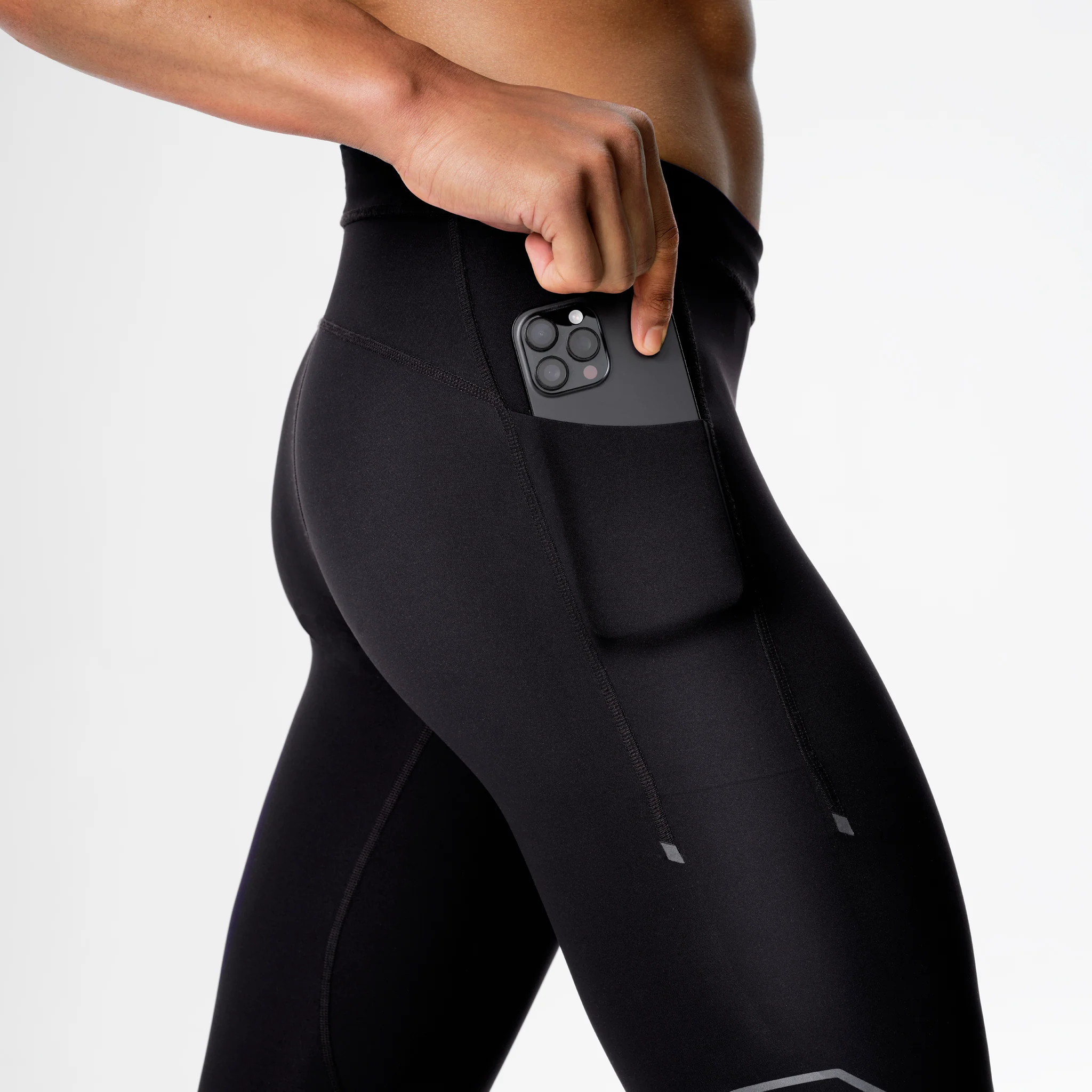 Running Tights Men | Black / Light Grey - Image 6
