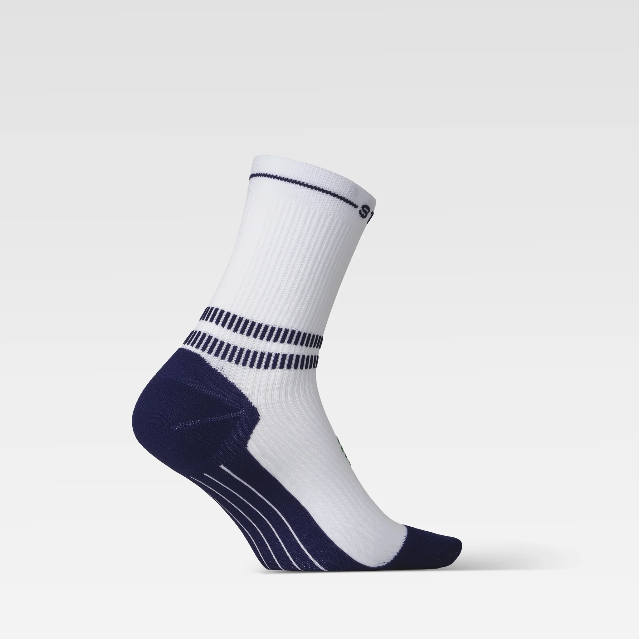 Sports Ankle Socks Men | White / Navy / Green - Image 3