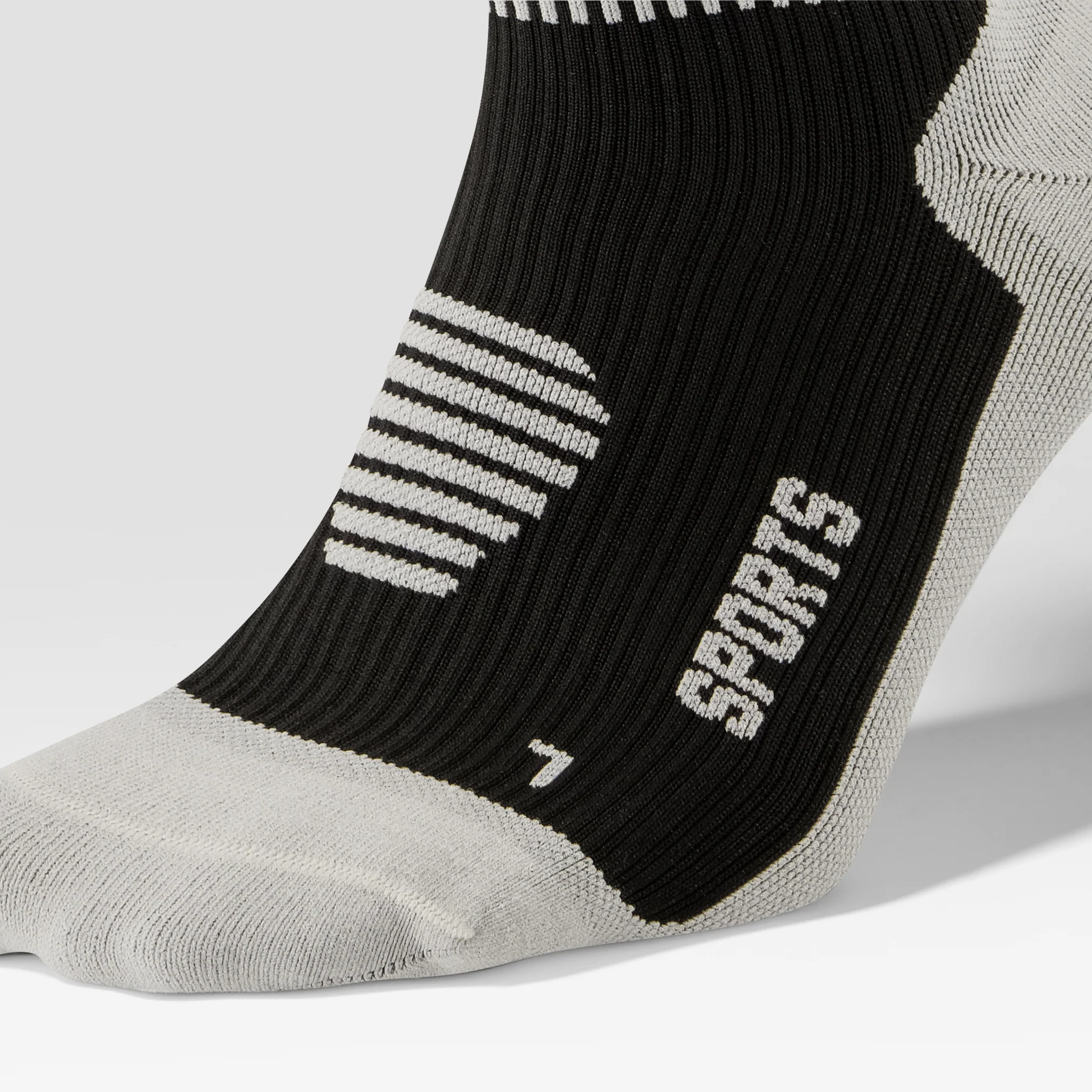 Sports Ankle Socks Women | Black / Light Grey - Image 4