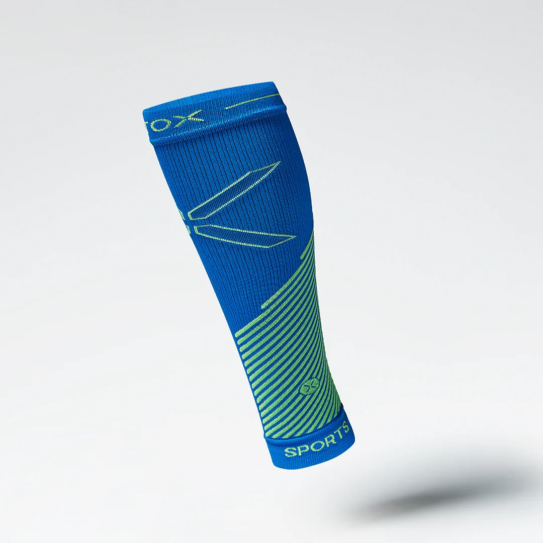 Sports Calf Sleeves Men | Blue / Yellow