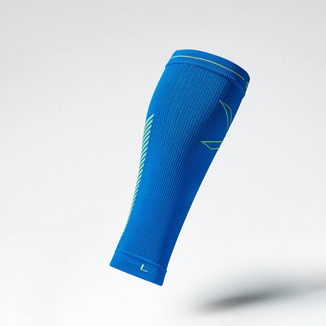 Sports Calf Sleeves Men | Blue / Yellow - Image 2
