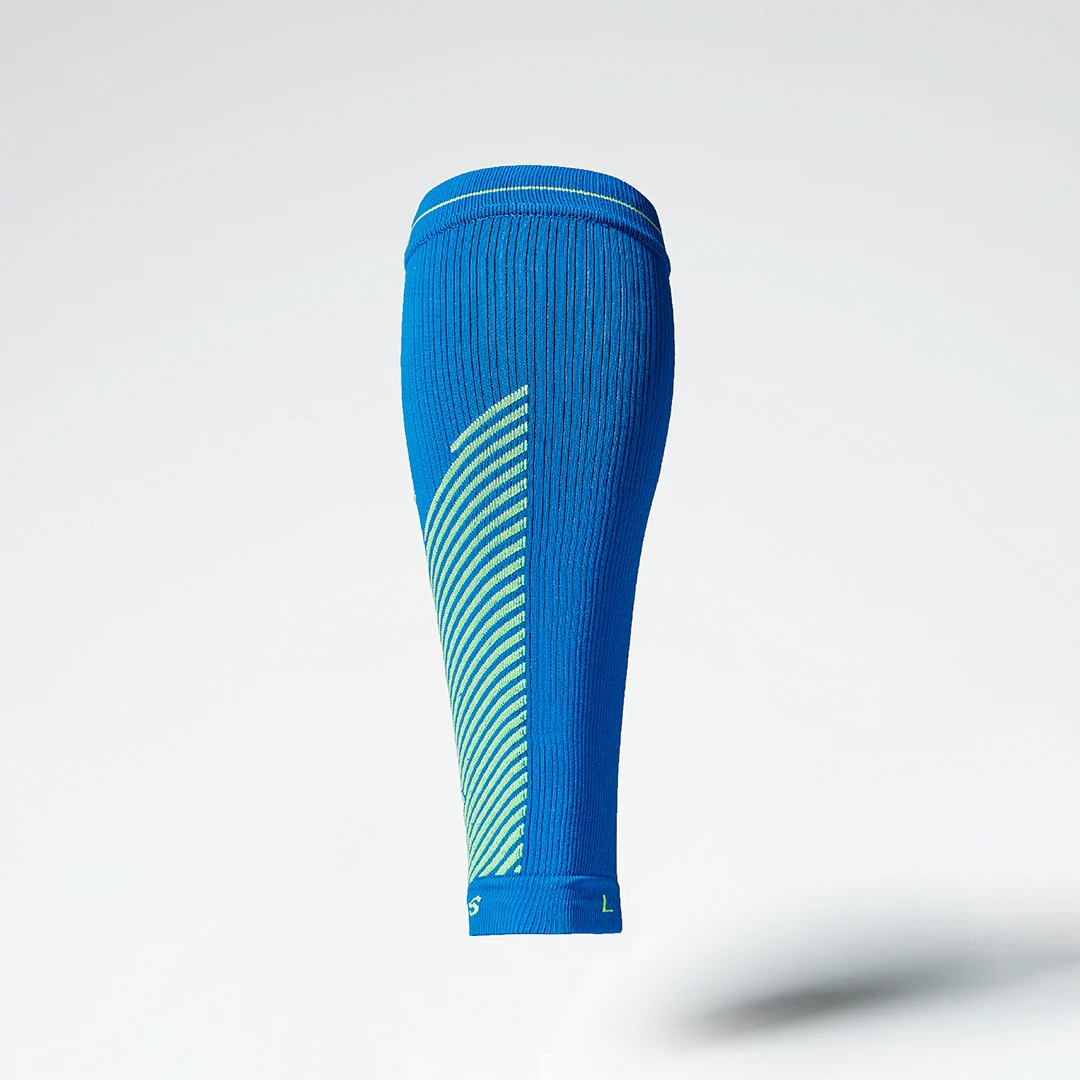 Sports Calf Sleeves Men | Blue / Yellow - Image 3