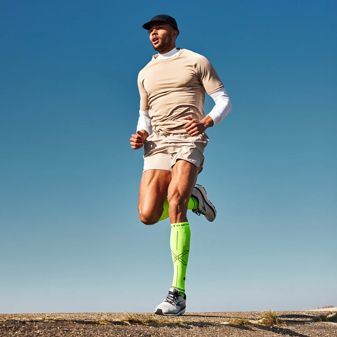 Sports Socks Men | Dark Blue / Yellow - Image 4
