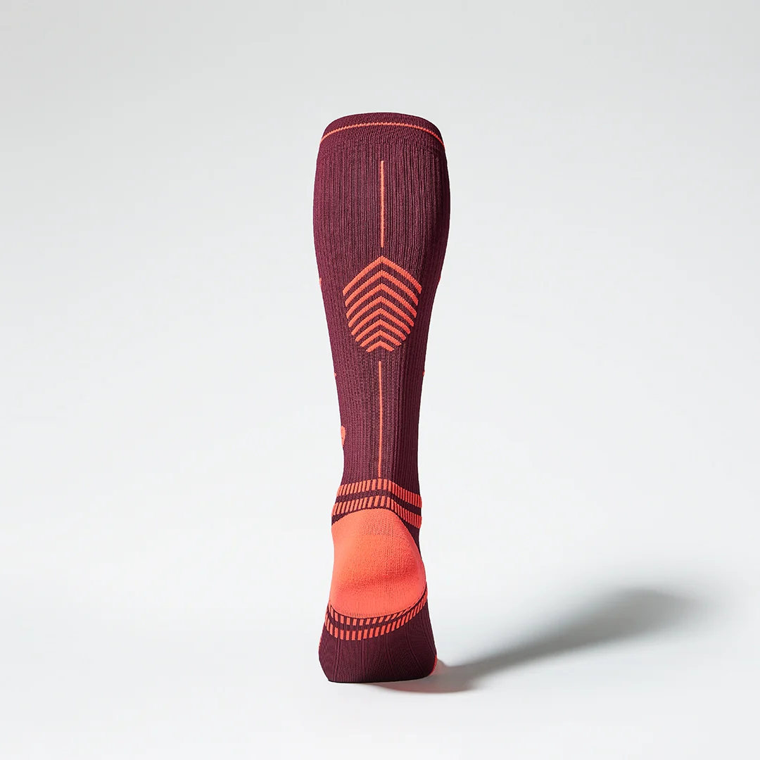 Sports Socks Women | Bordeaux / Orange - Image 3