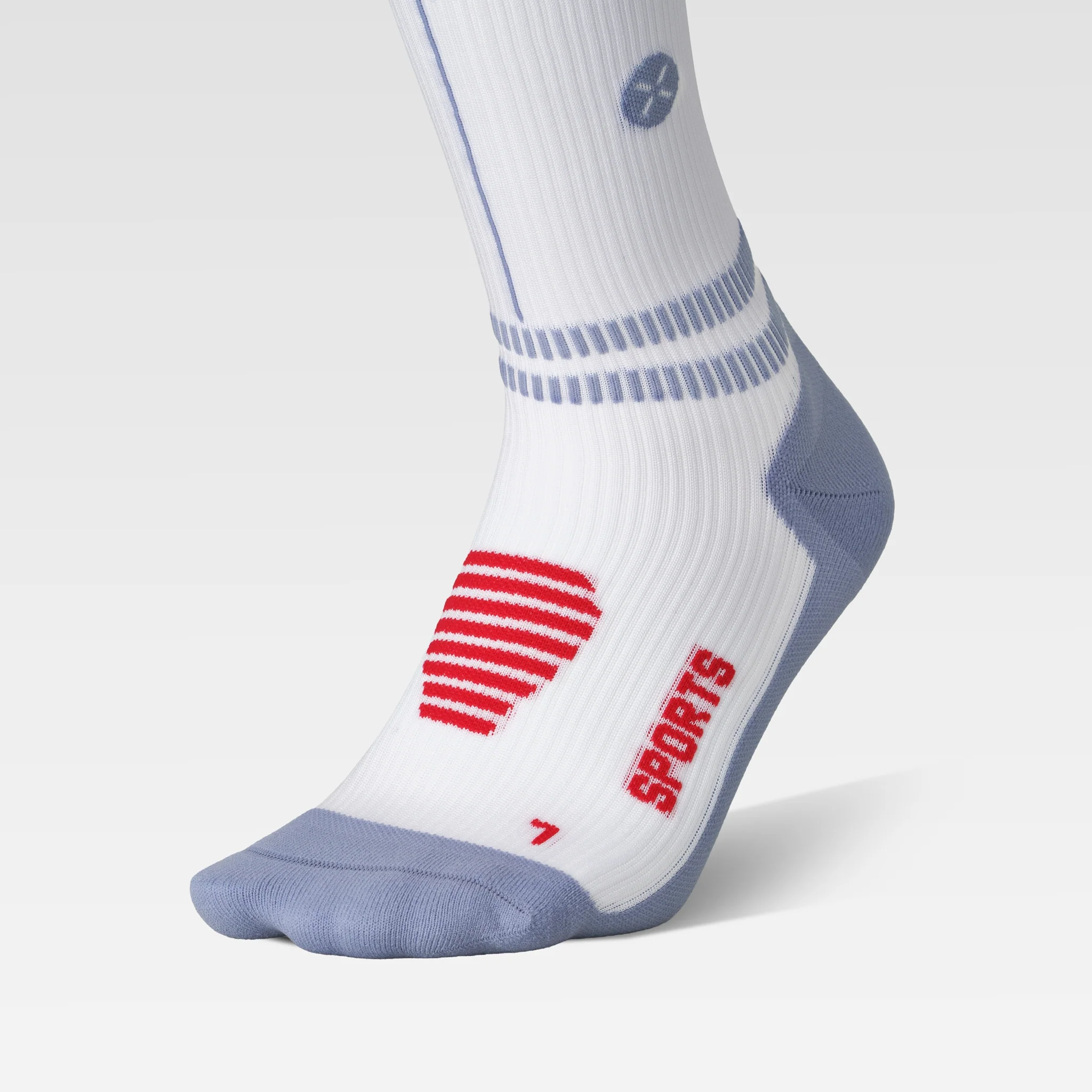 Sports Socks Women | White / Blue / Red - Image 4