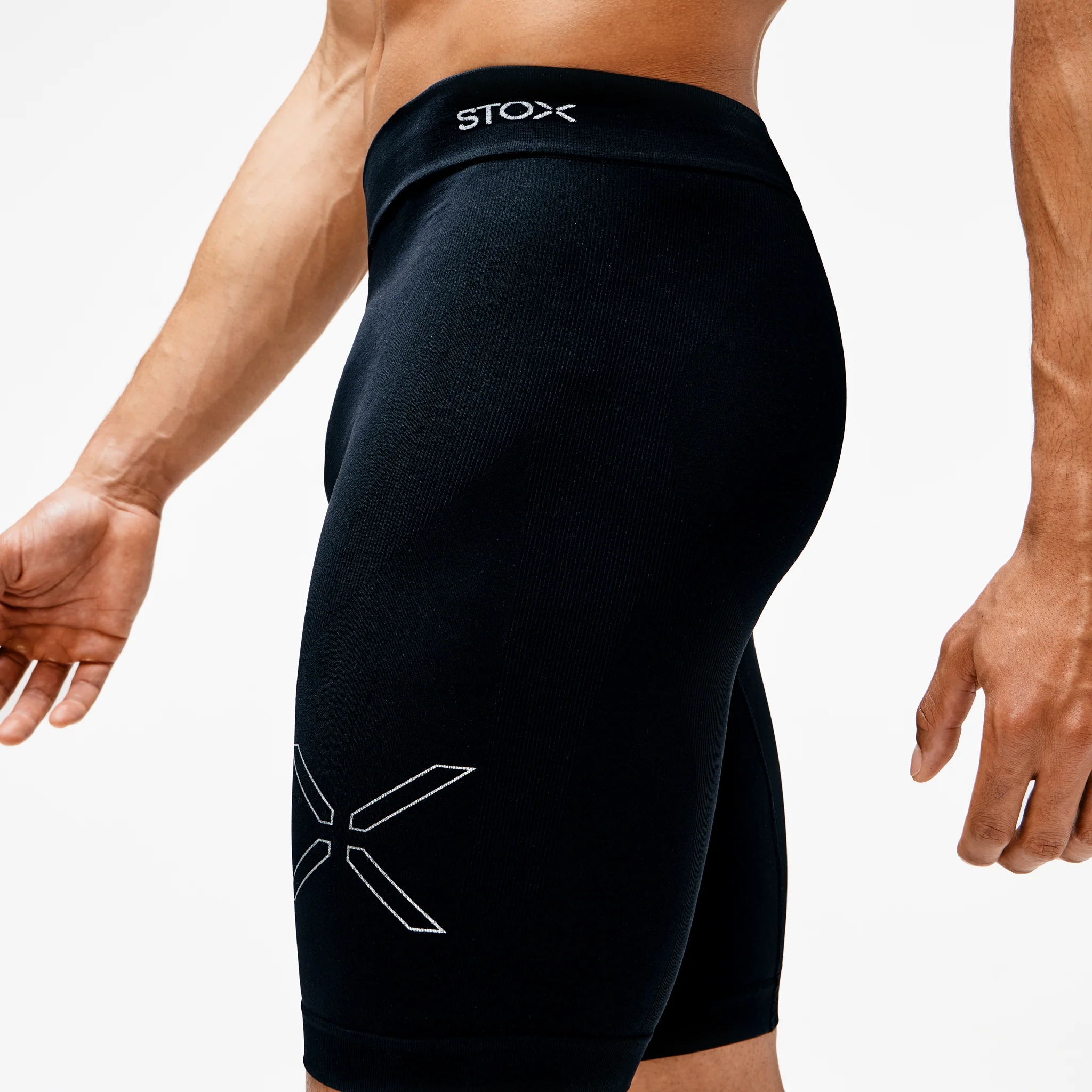 Sports Tights Men Short | Black / White - Image 4