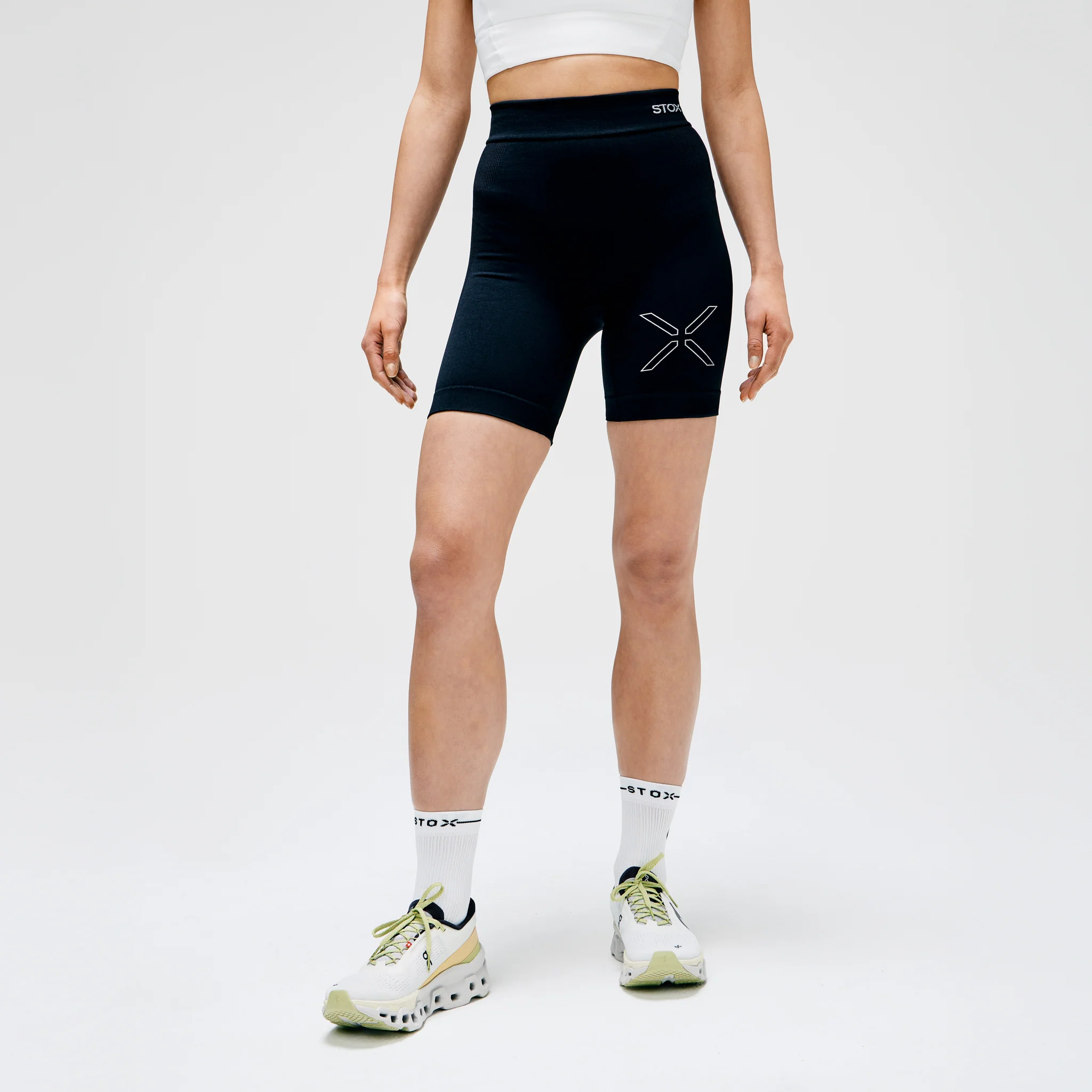 Sports Tights Women Short | Black / White - Image 4