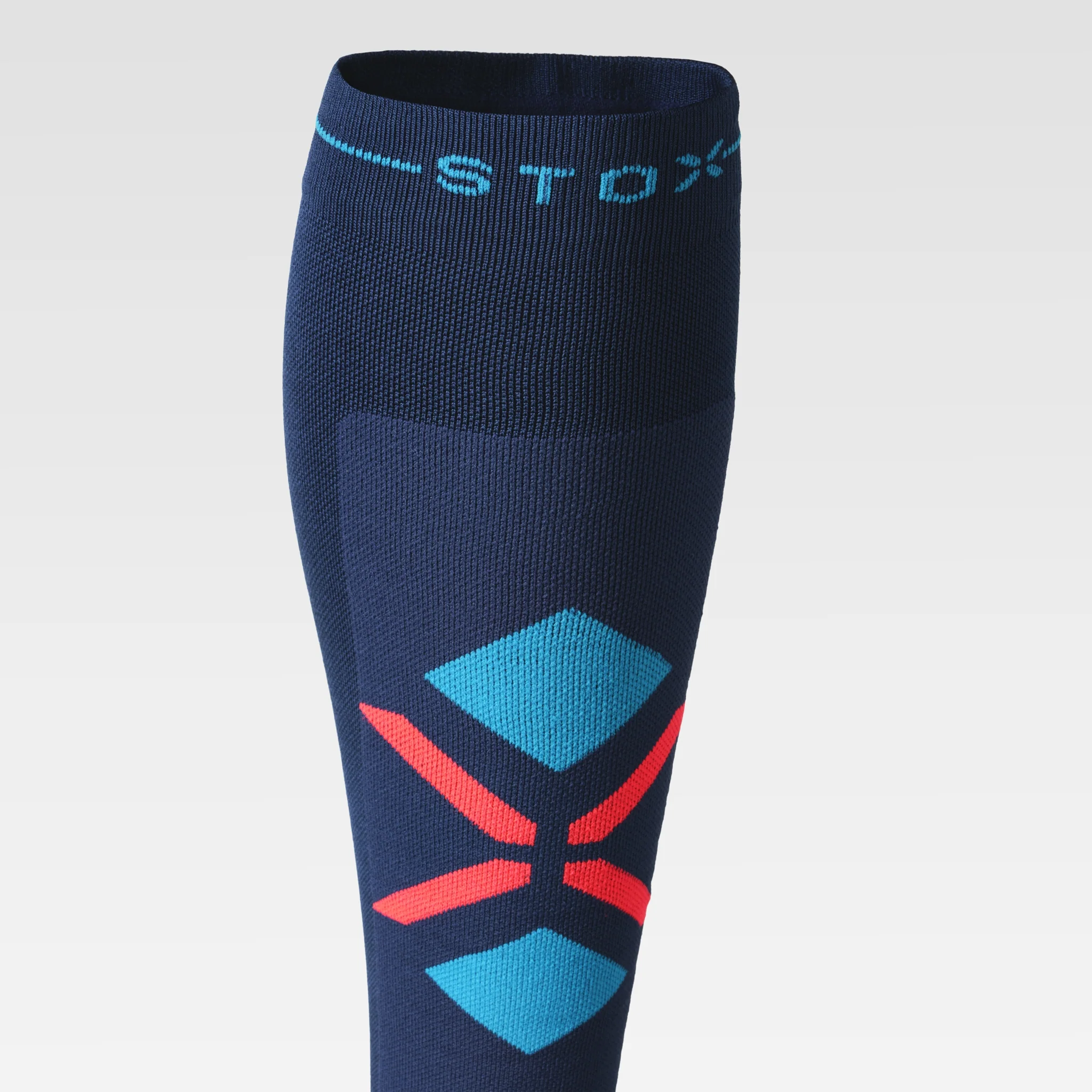 Ultralight Skiing Socks Men | Blu / Red Fluo - Image 4