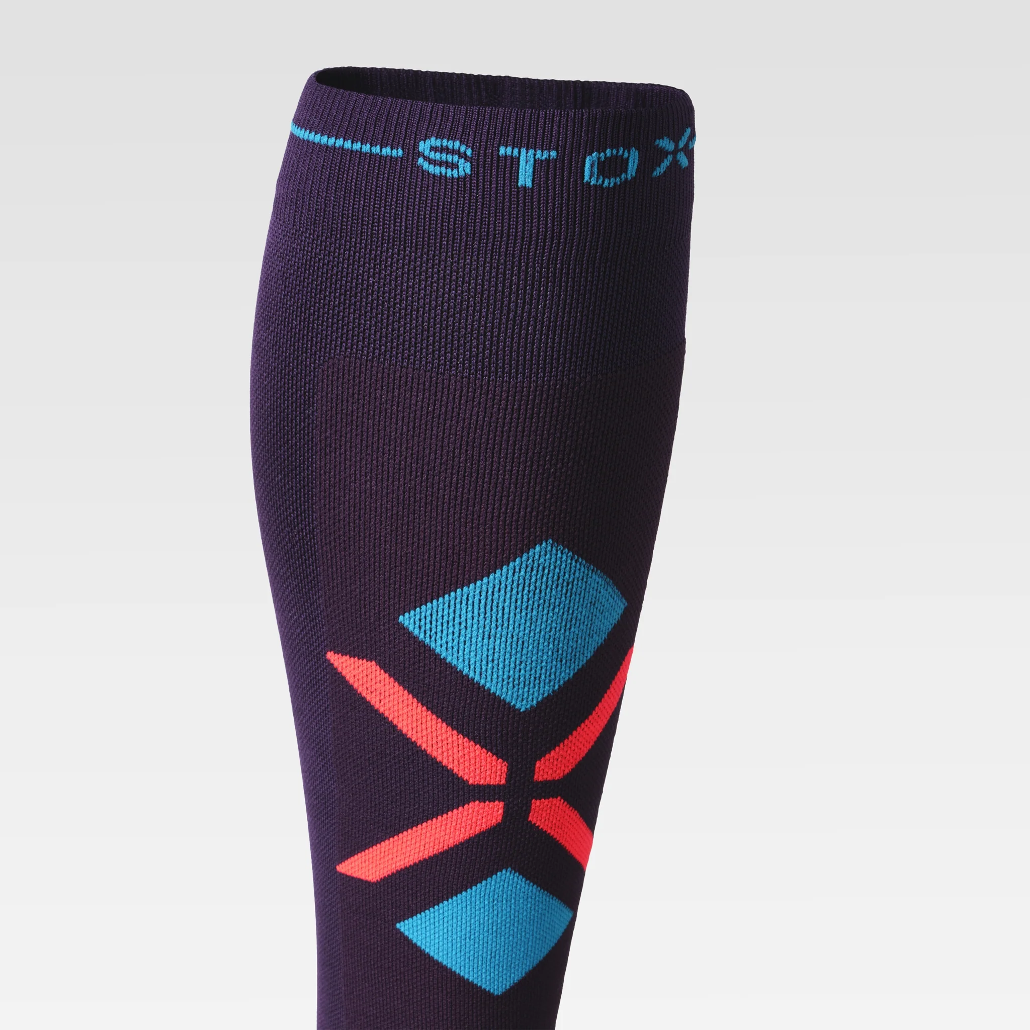 Ultralight Skiing Socks Women | Purple / Red Fluo - Image 5